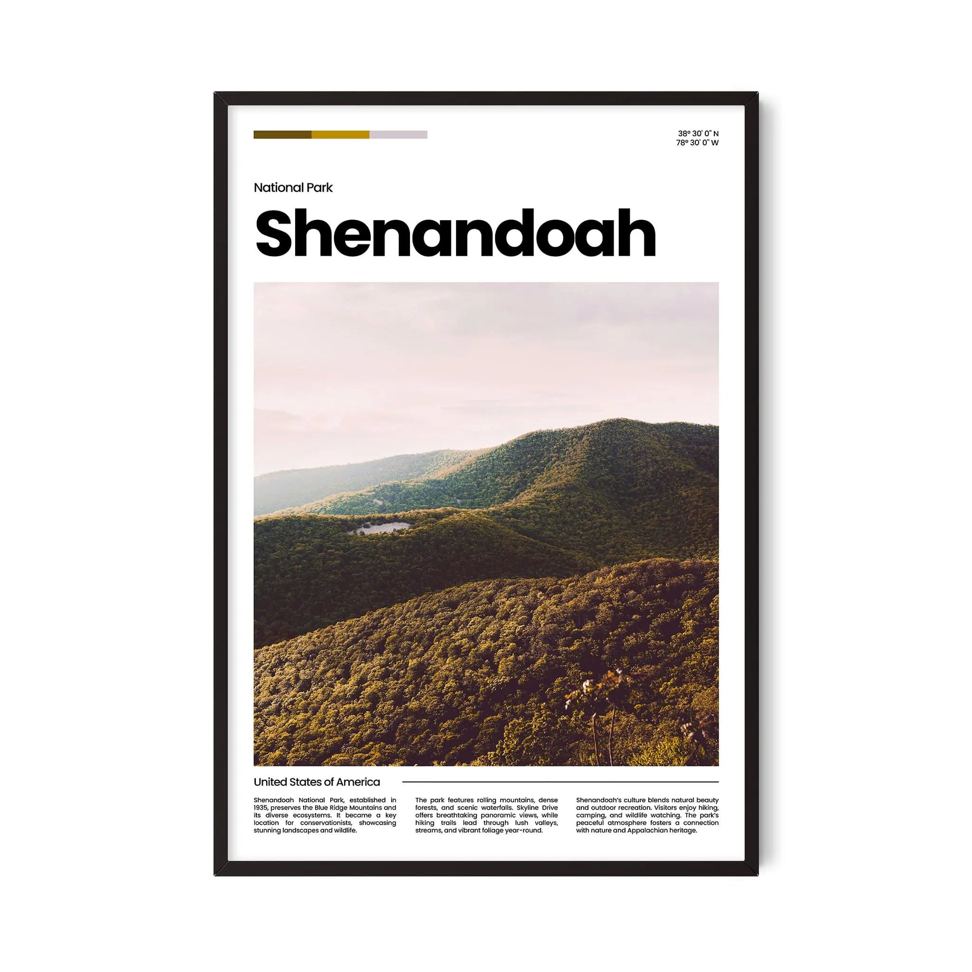 Shenandoah Poster – Vintage Wall Art Print