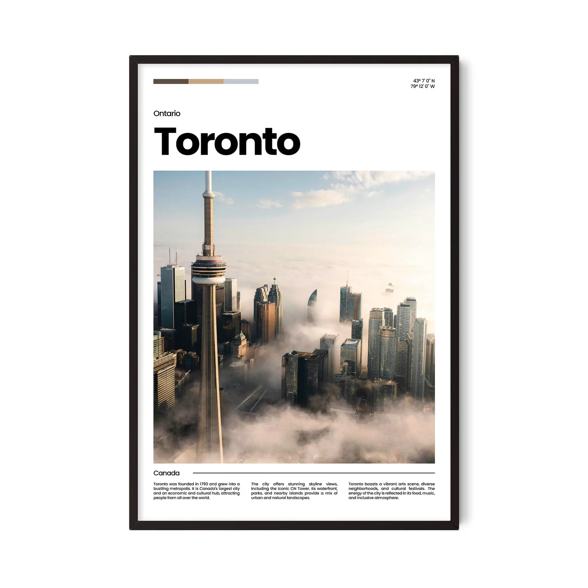 Toronto Poster – Vintage Wall Art Print