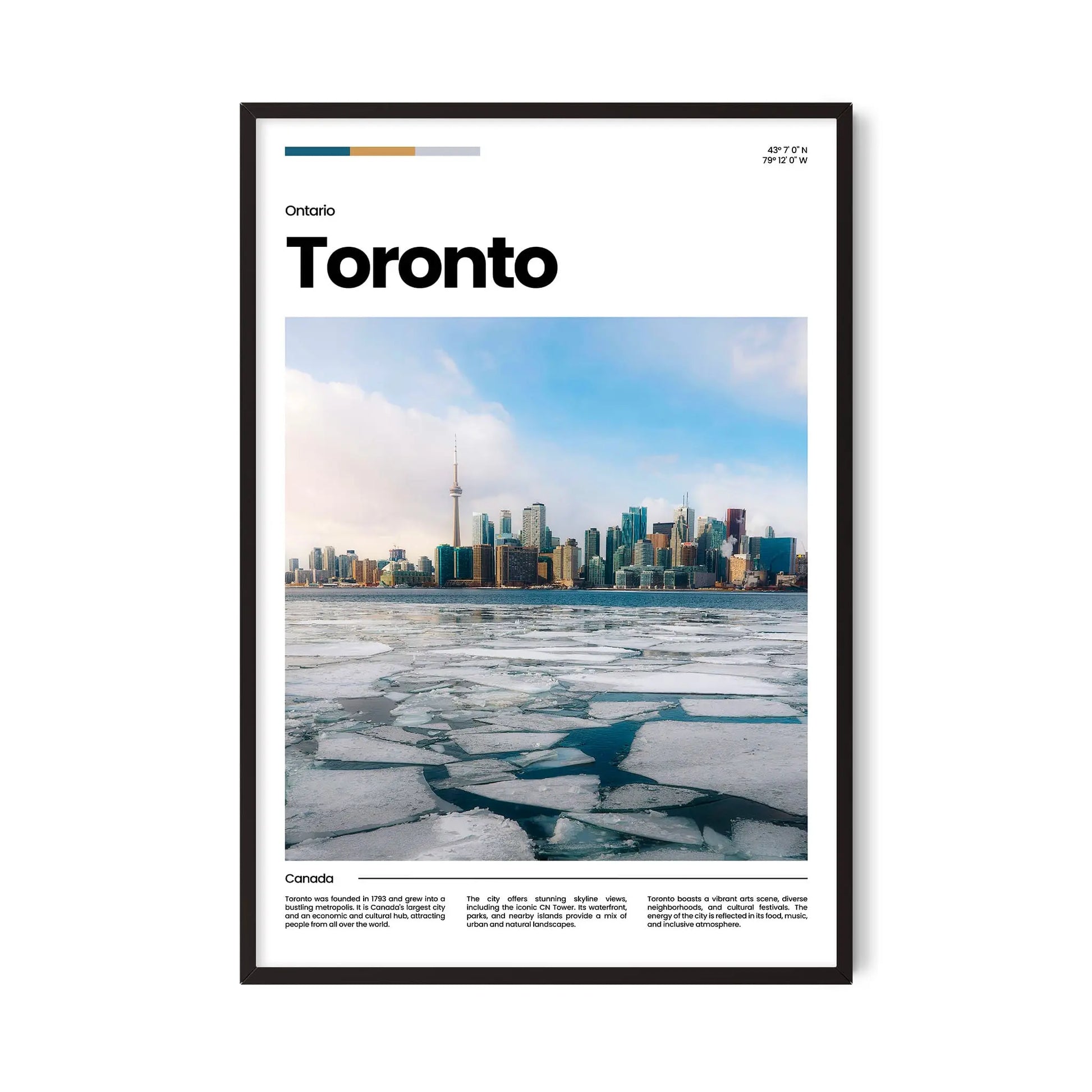 Toronto Poster – Vintage Wall Art Print