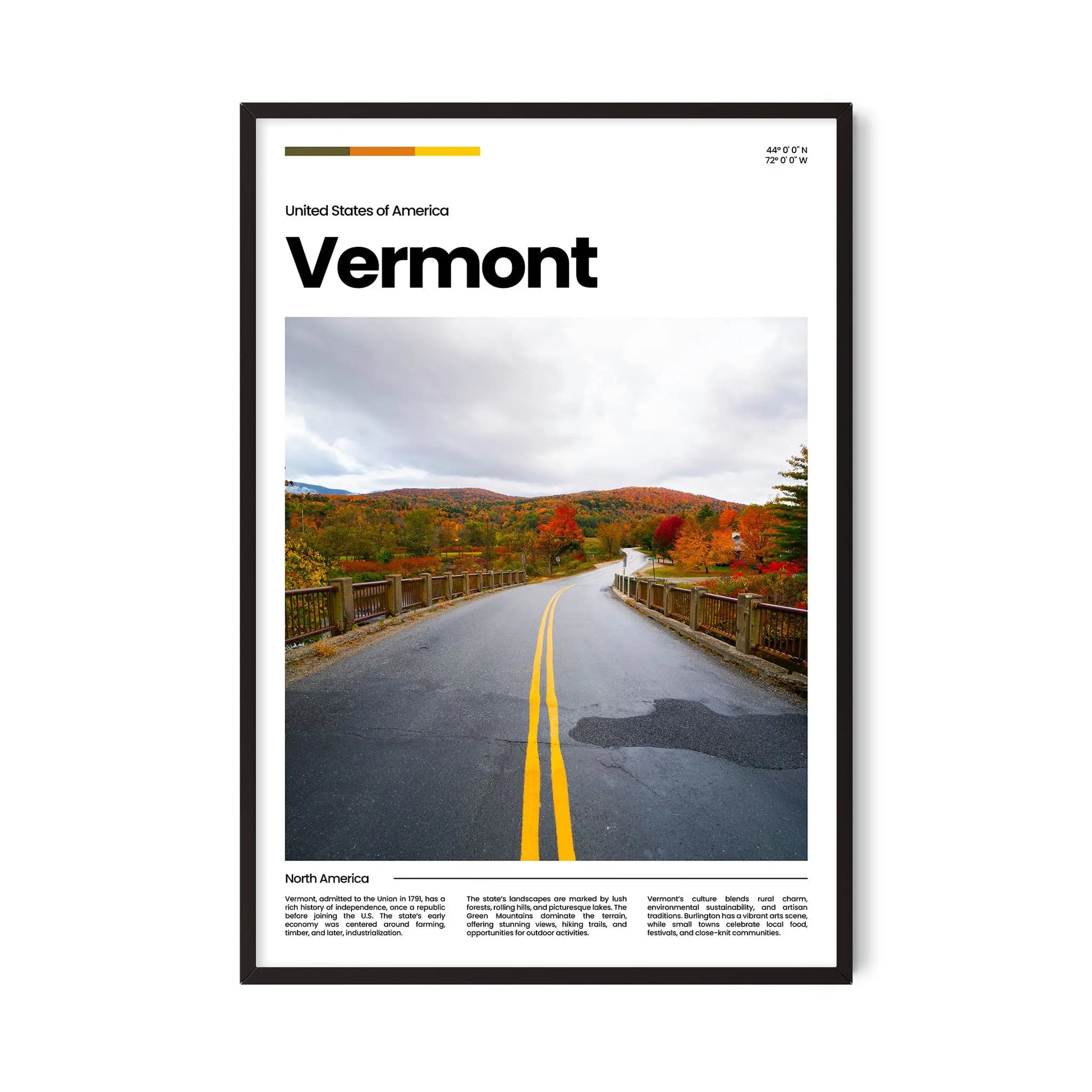 Vermont Poster – Vintage Wall Art Print