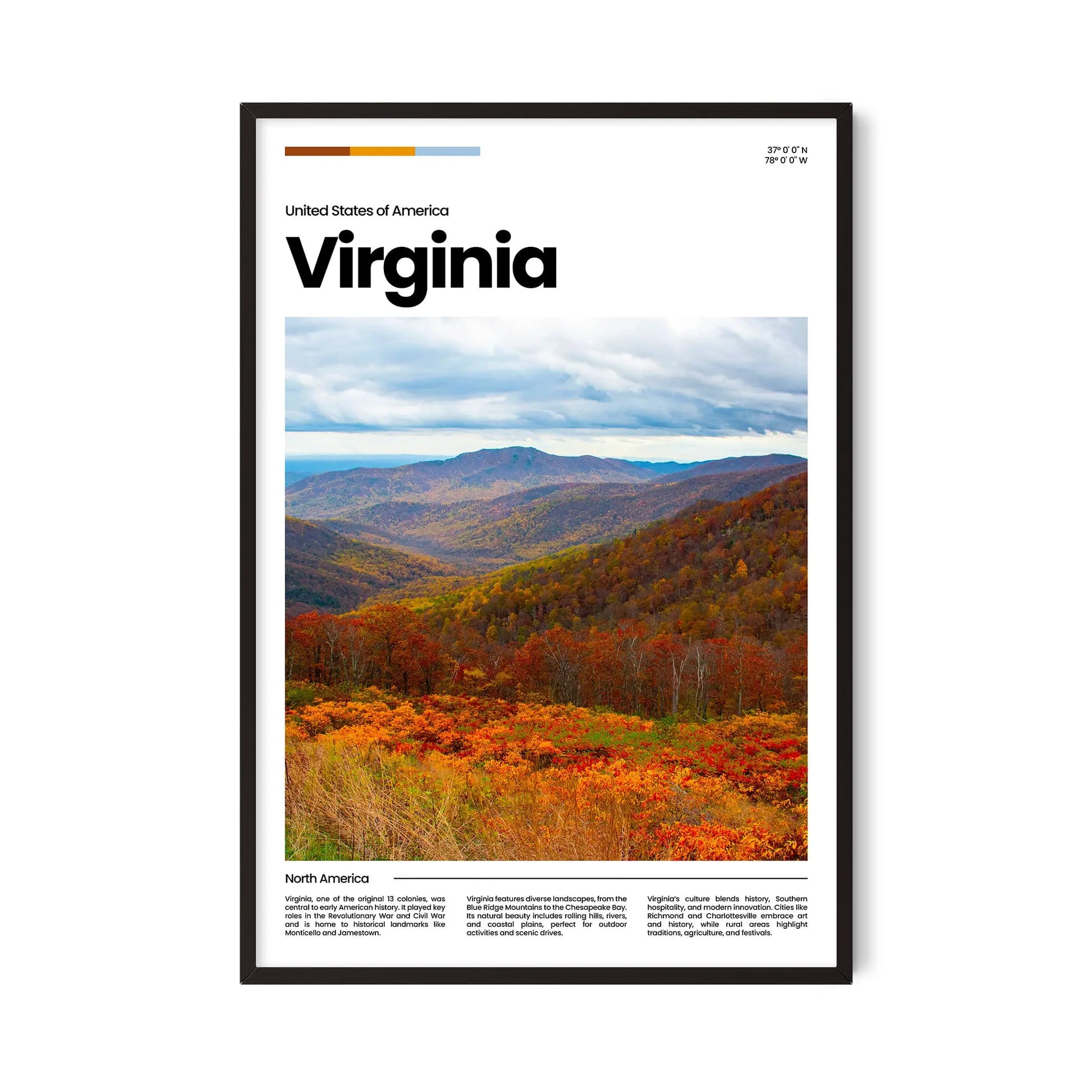 Virginia Poster – Vintage Wall Art Print