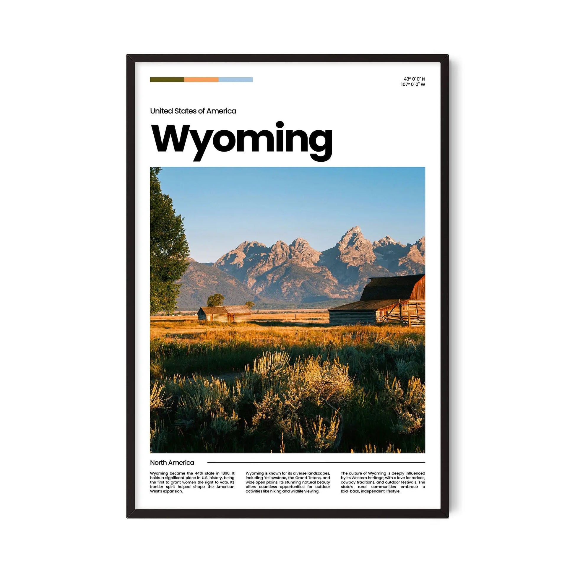 Wyoming Poster – Vintage Wall Art Print