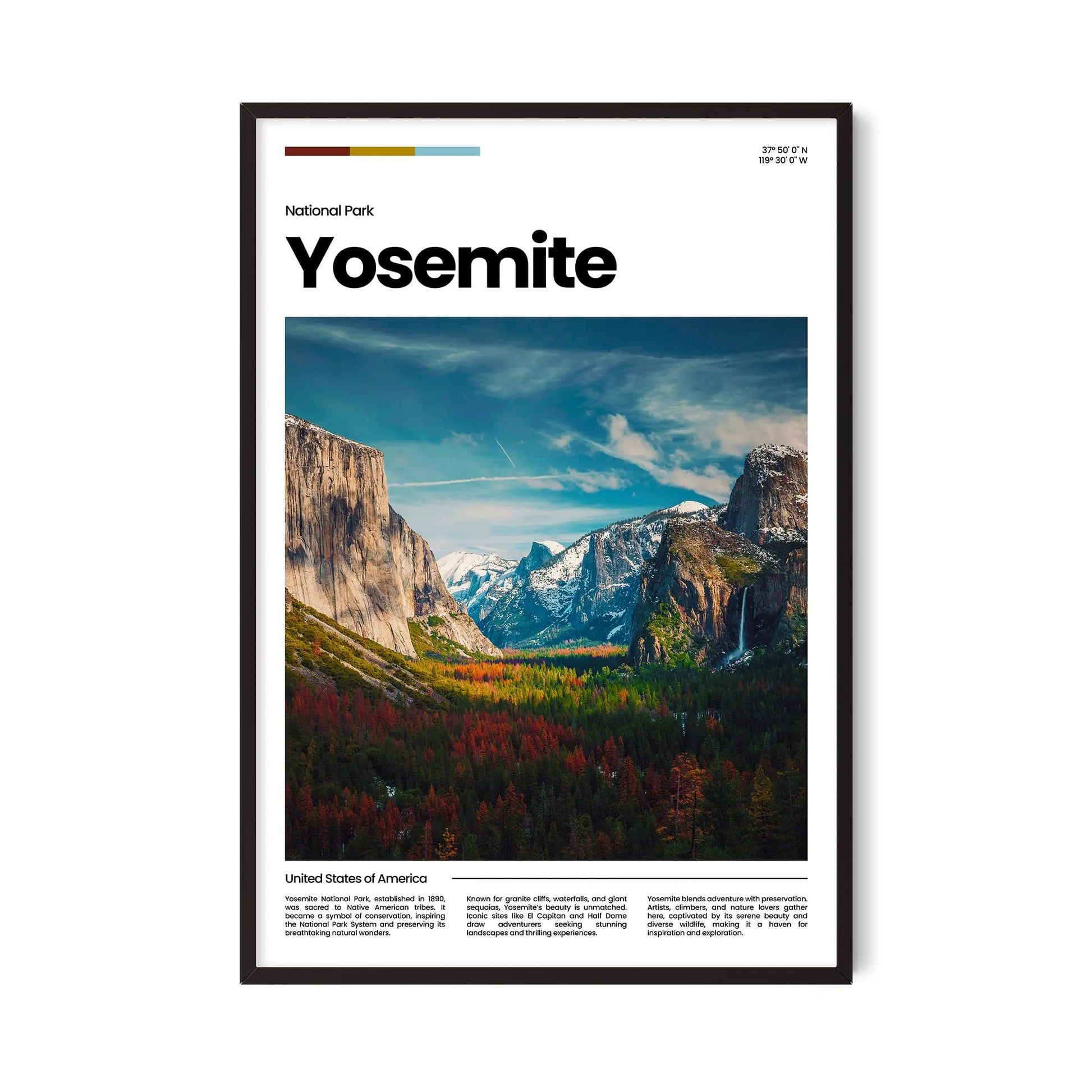 Yosemite Poster – Vintage Wall Art Print