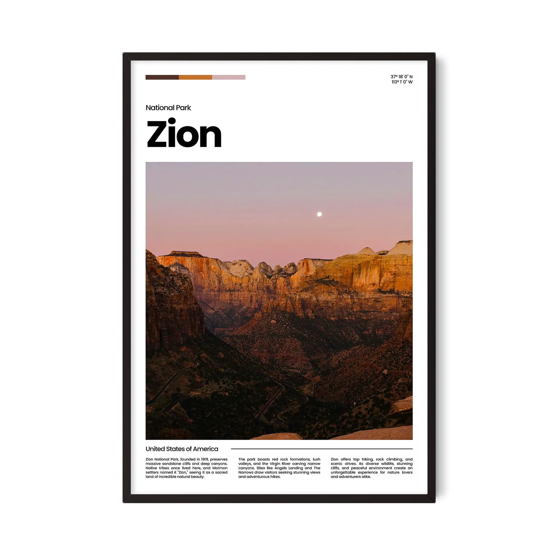 Zion Poster – Vintage Wall Art Print