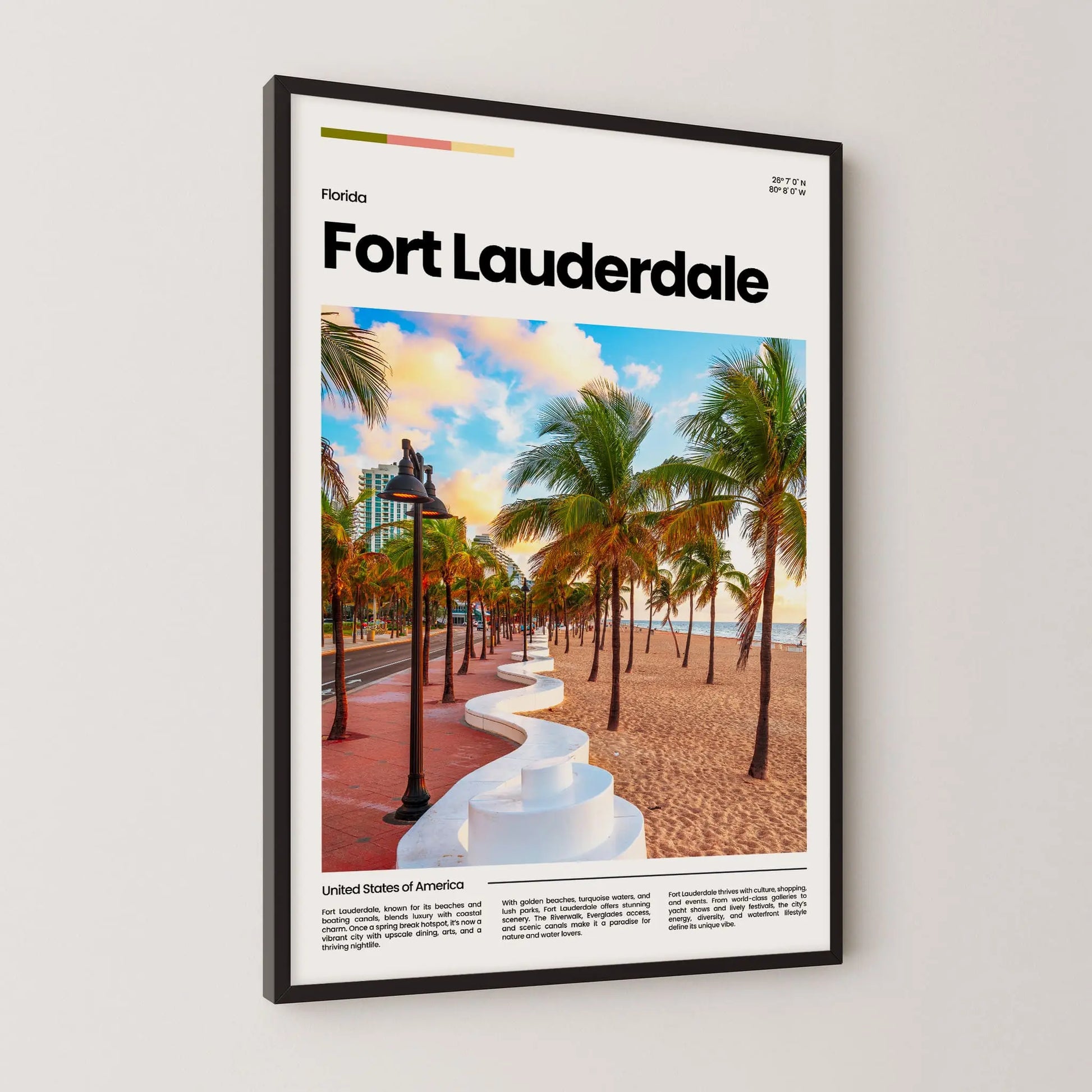 Fort Lauderdale Poster – Vintage Wall Art Print