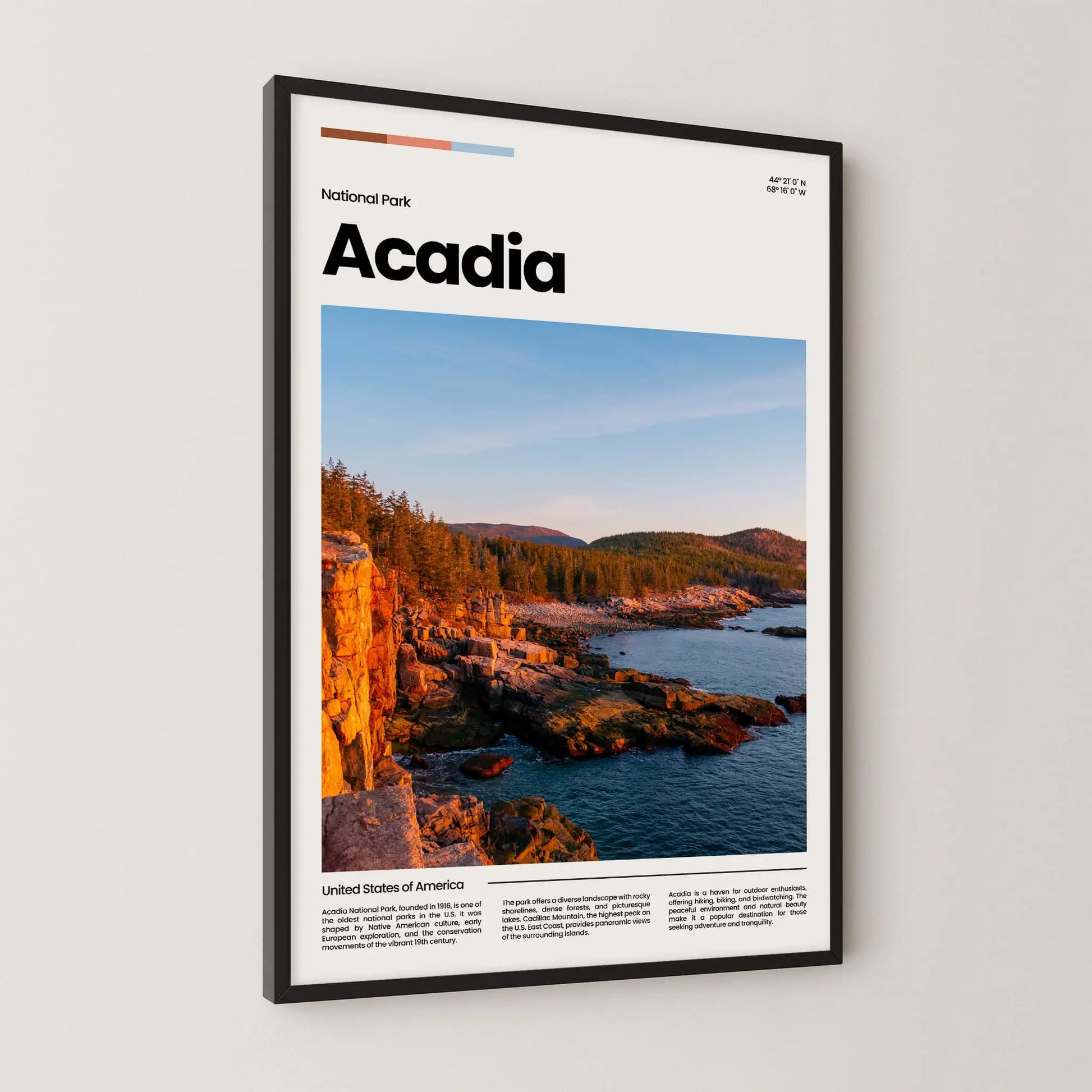 Acadia Poster – Vintage Wall Art Print