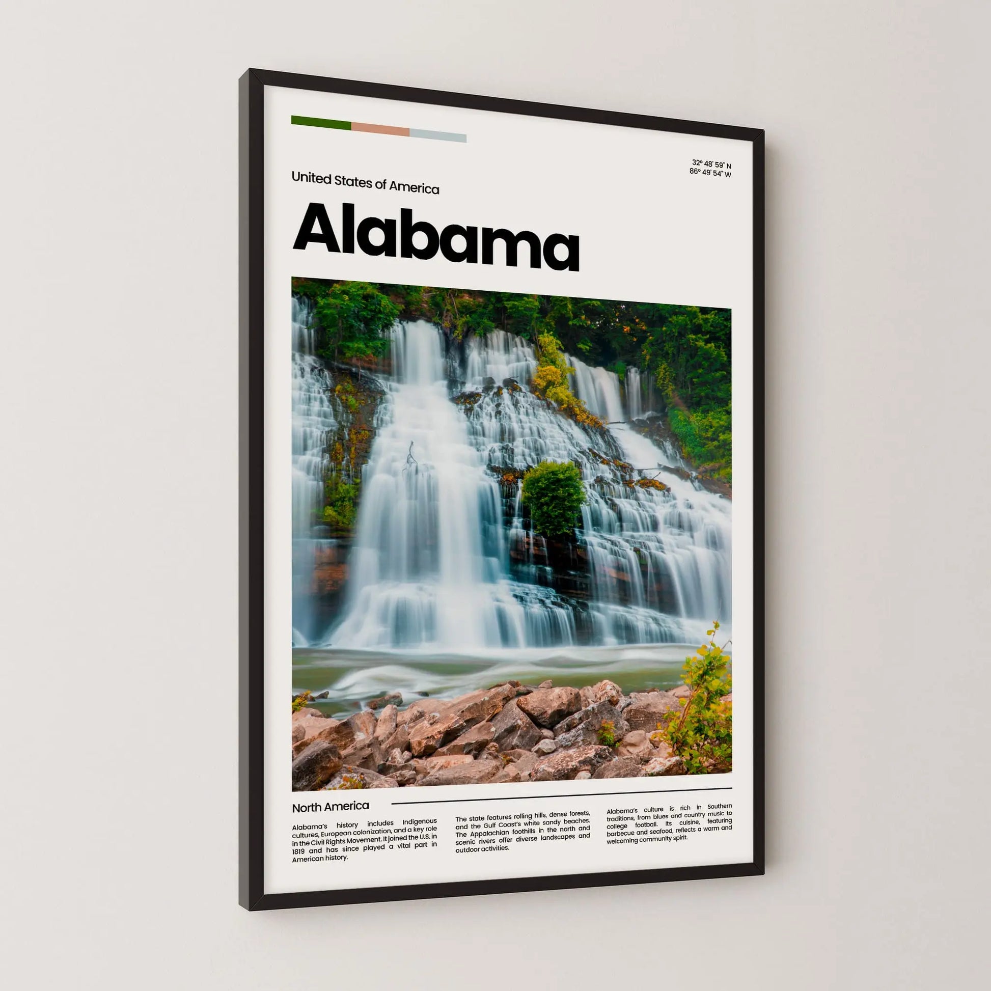 ALABAMA Poster – Vintage Wall Art Print