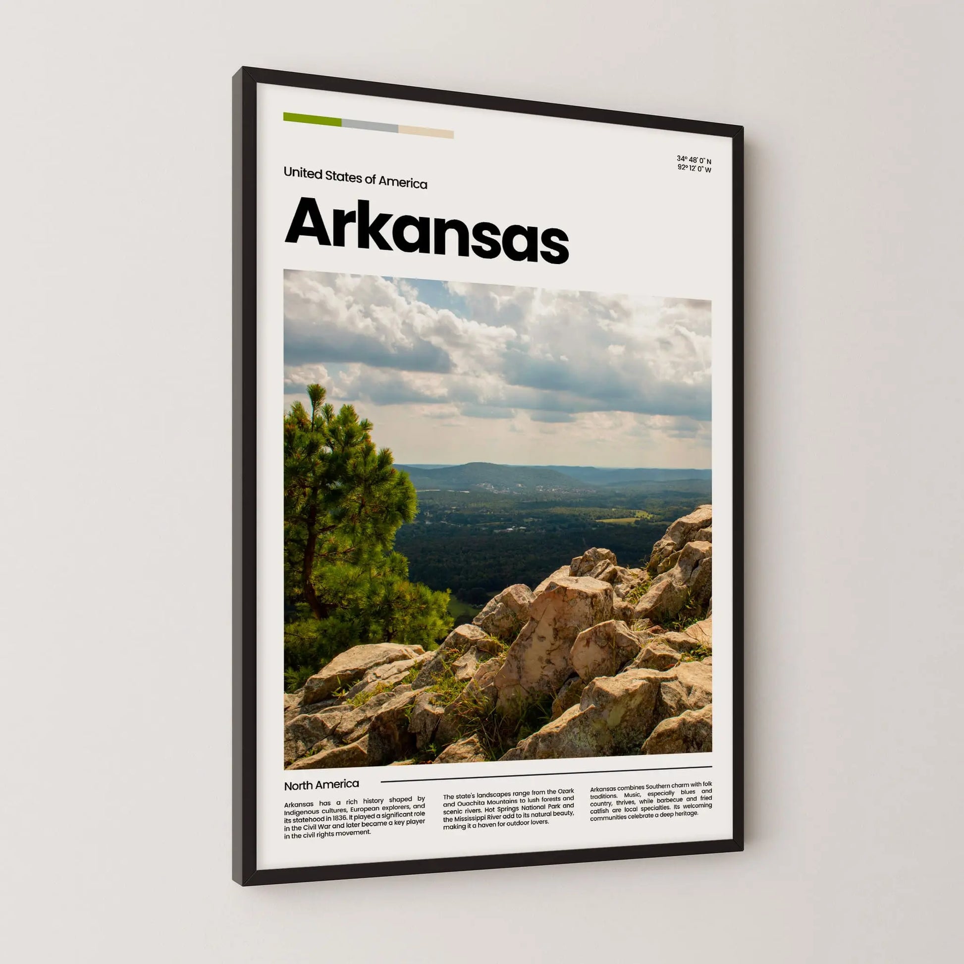 Arkansas Poster – Vintage Wall Art Print