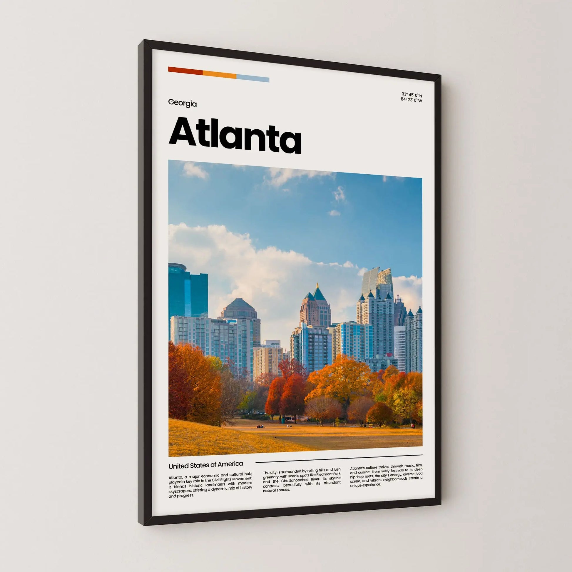 Atlanta Poster – Vintage Wall Art Print