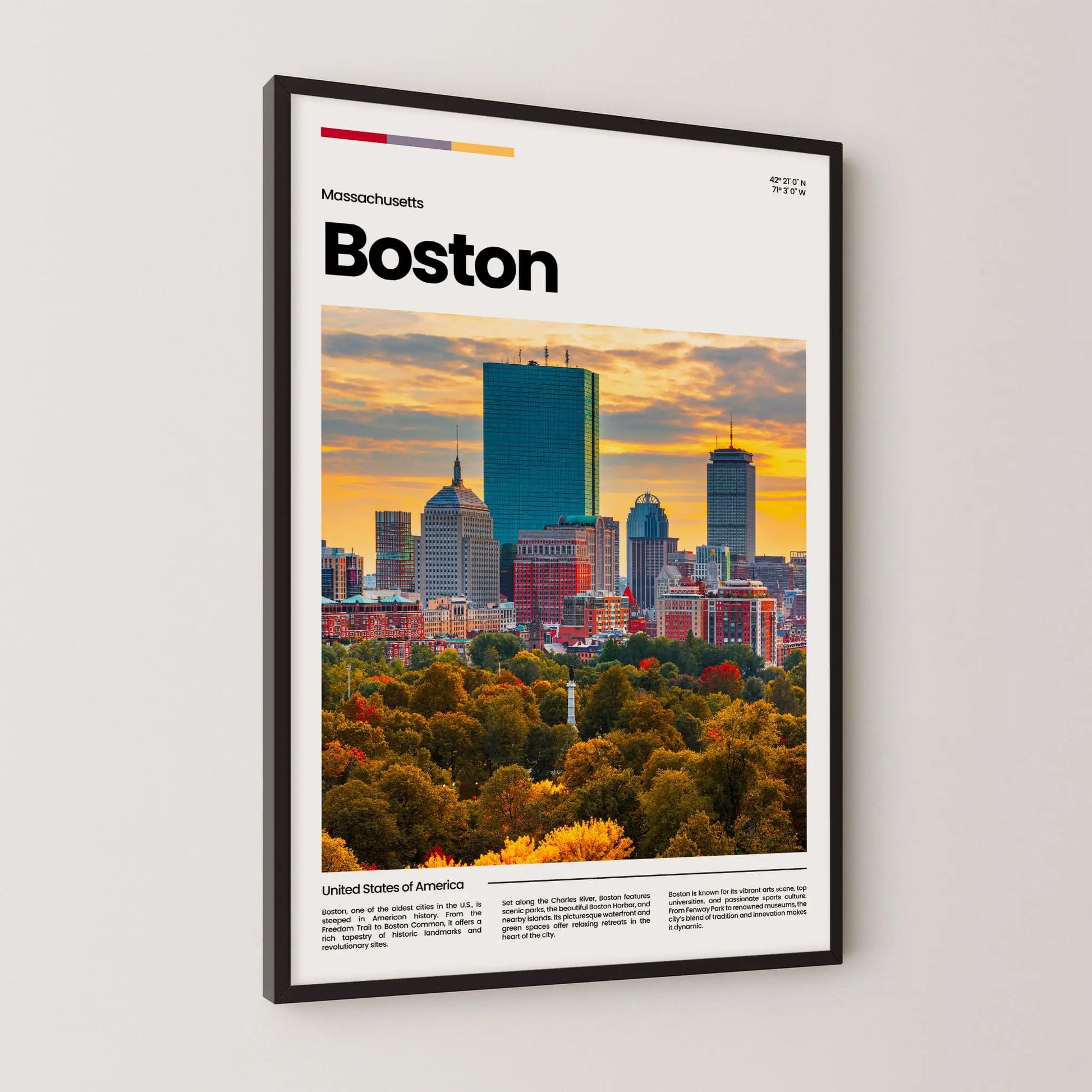 Boston Poster – Vintage Wall Art Print