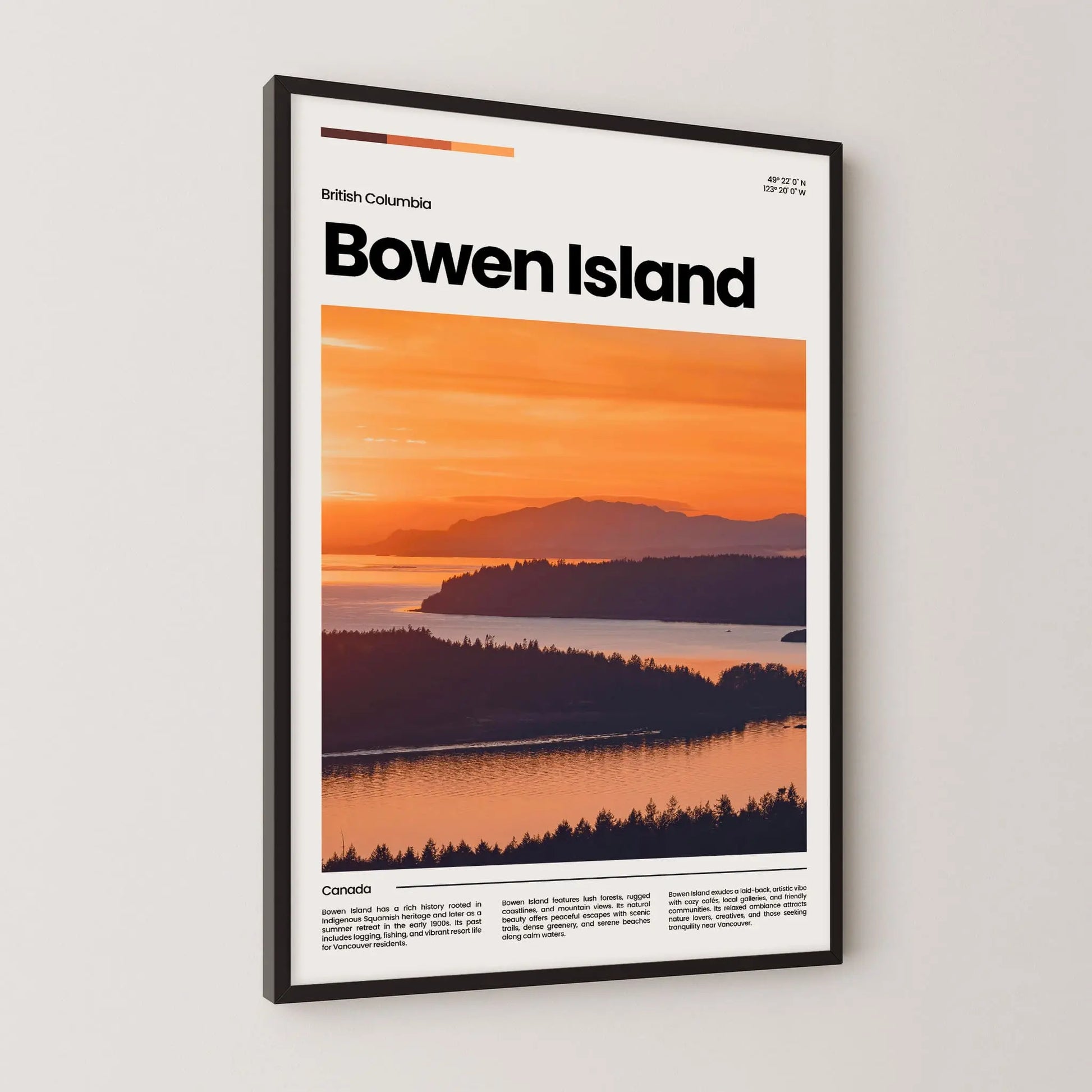 Bowen Island Poster – Vintage Wall Art Print