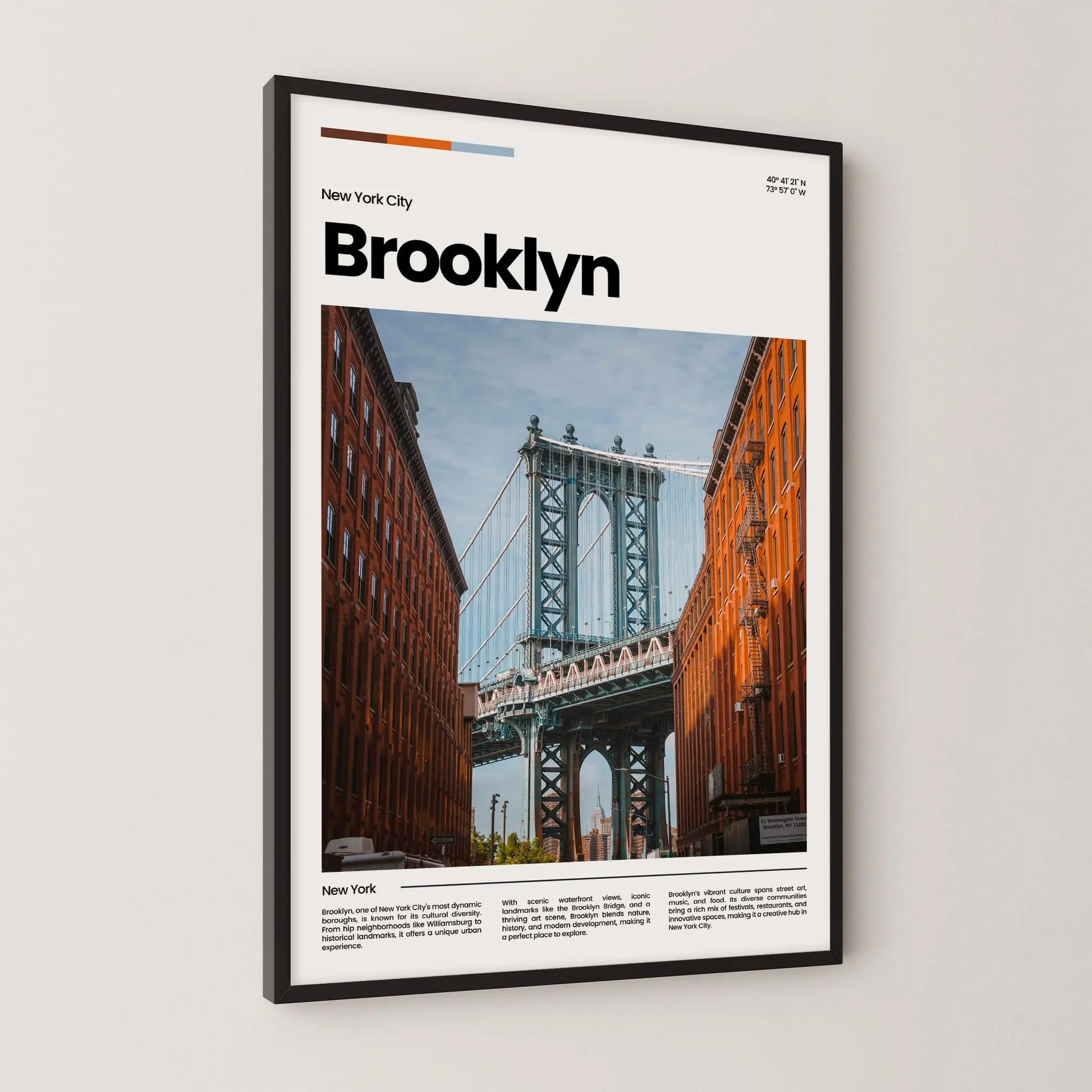 Brooklyn Poster – Vintage Wall Art Print