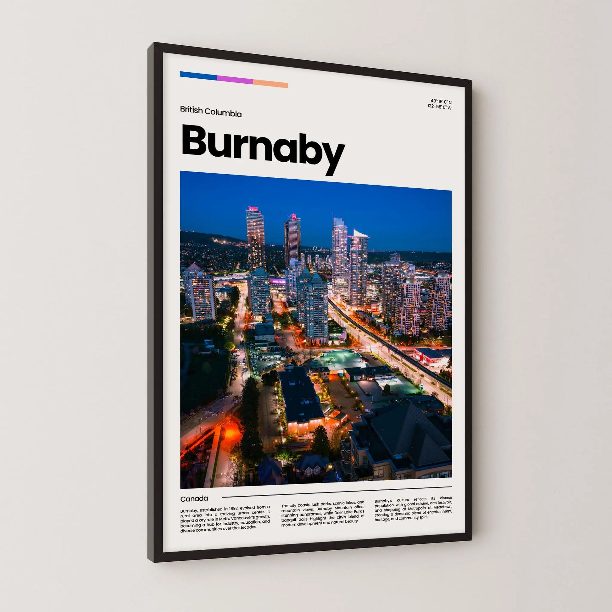Burnaby Poster – Vintage Wall Art Print