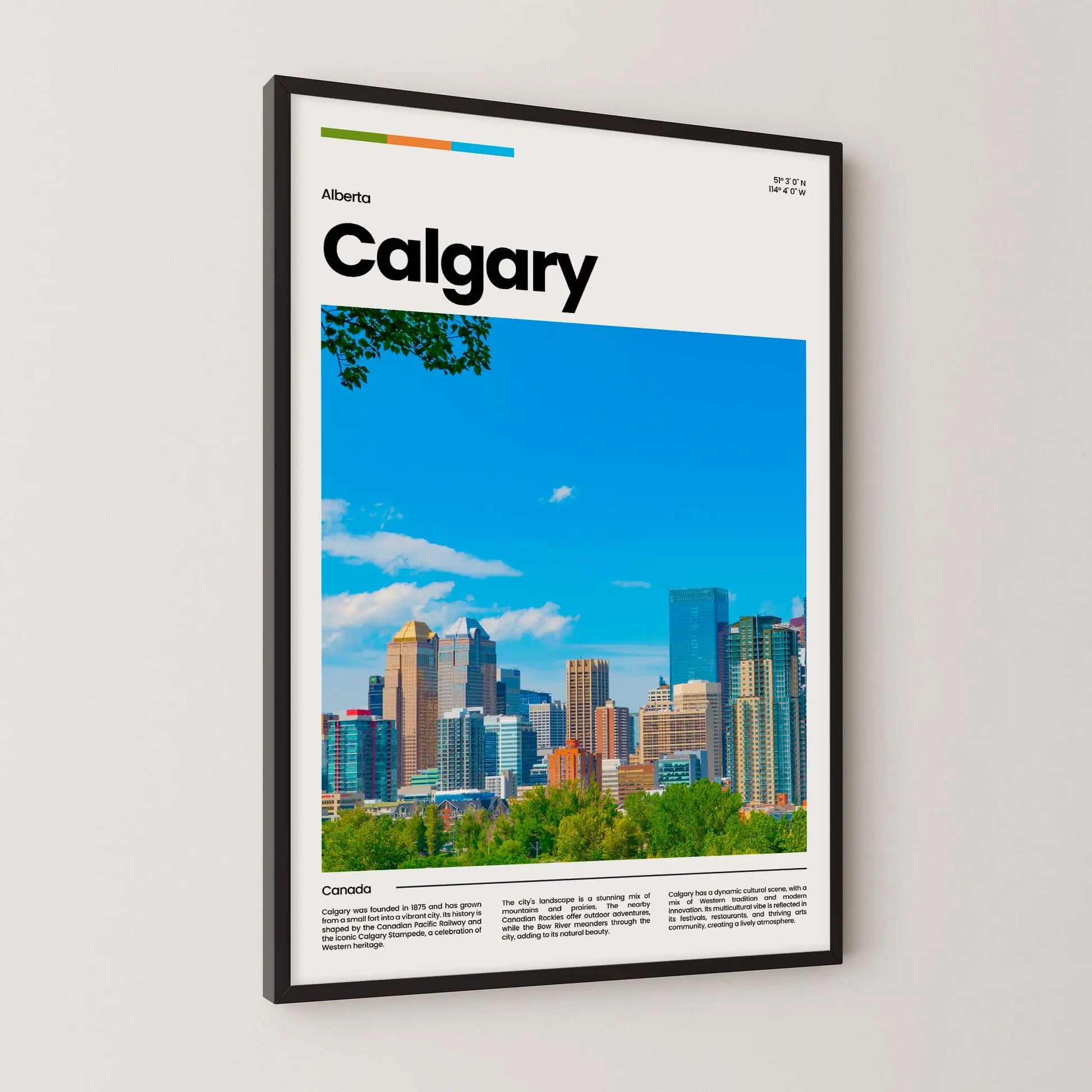 Calgary Poster – Vintage Wall Art Print