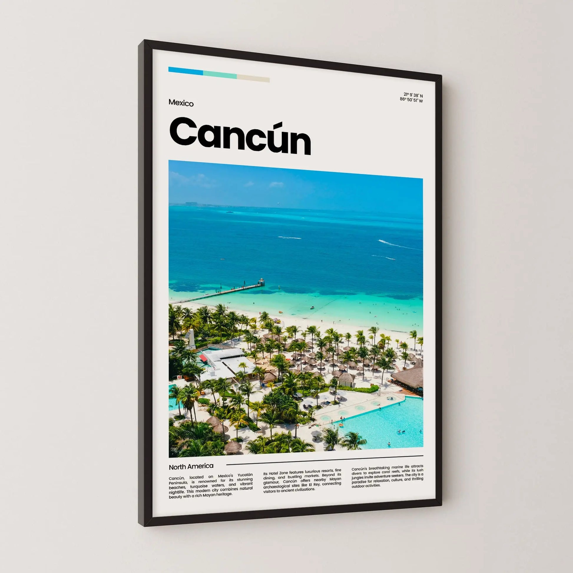 Cancún Poster – Vintage Wall Art Print