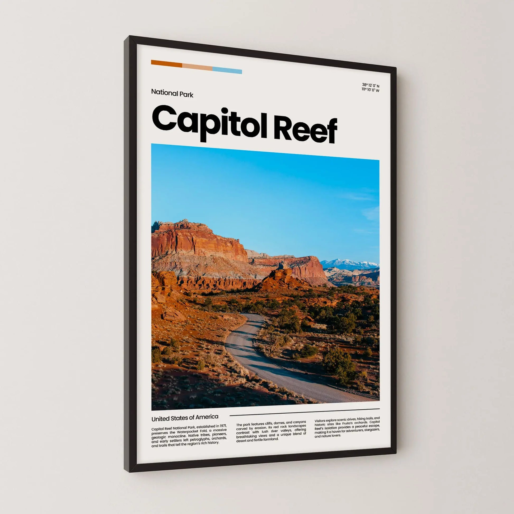 Capitol Reef Poster – Vintage Wall Art Print