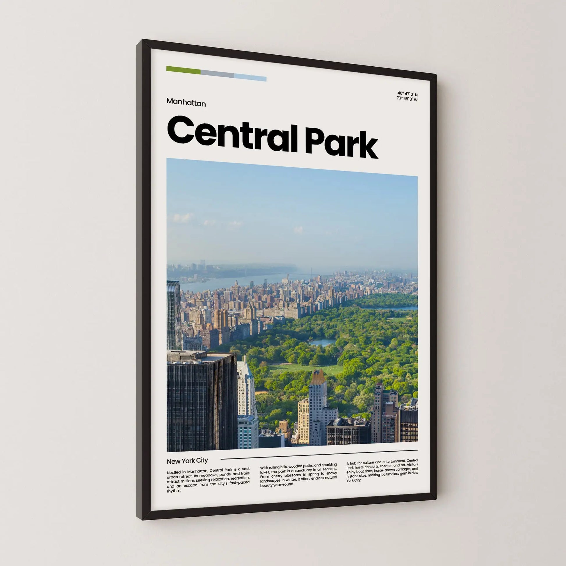 Central Park Poster – Vintage Wall Art Print