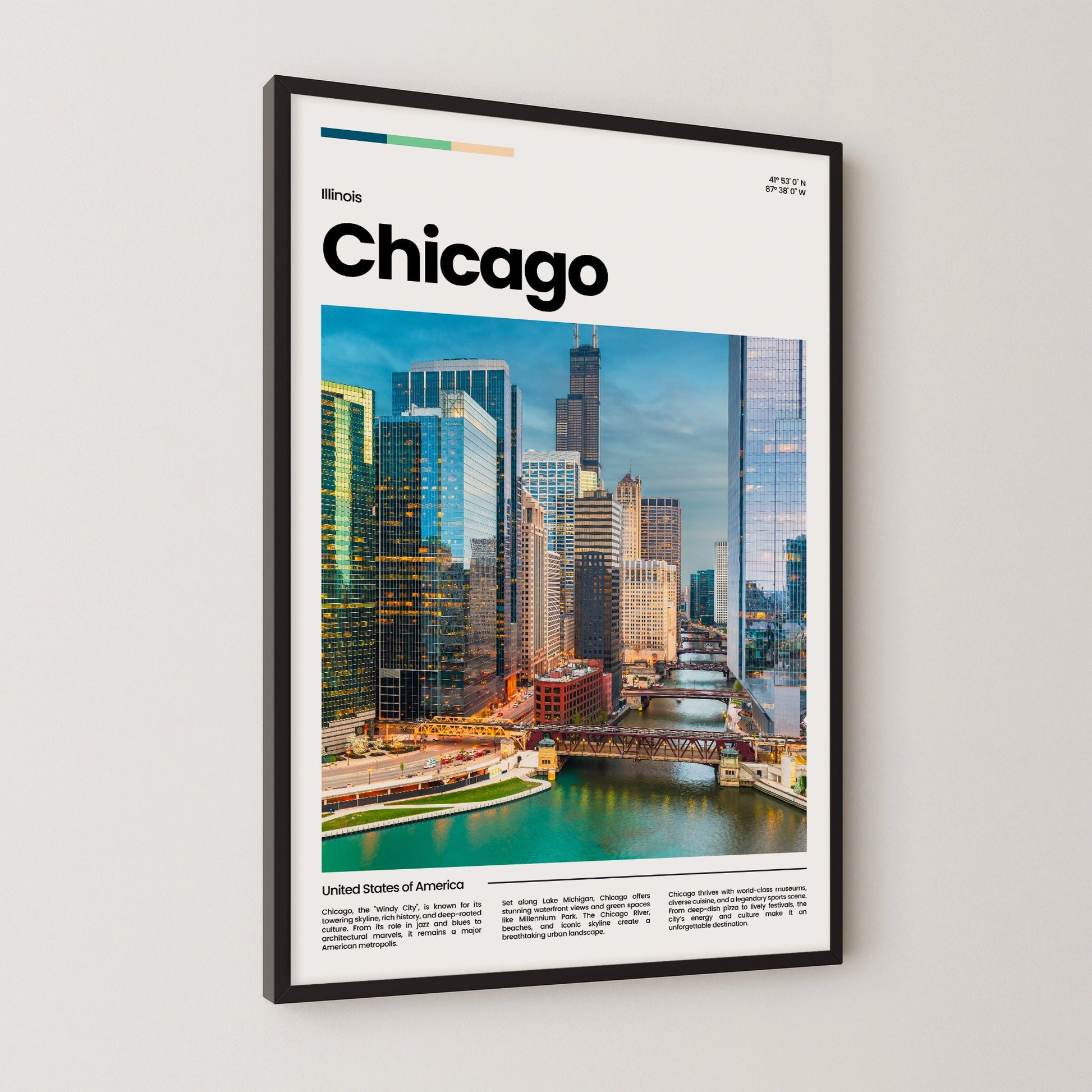 Chicago Poster – Vintage Wall Art Print