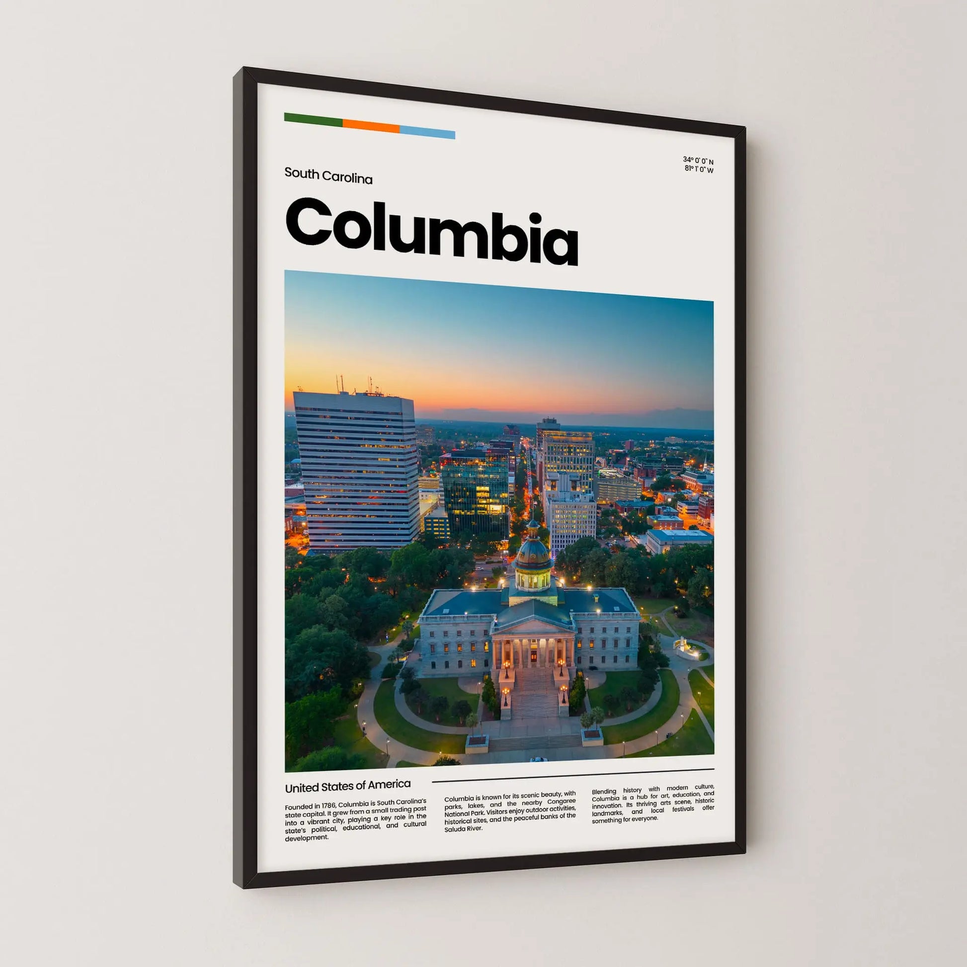 Columbia Poster – Vintage Wall Art Print
