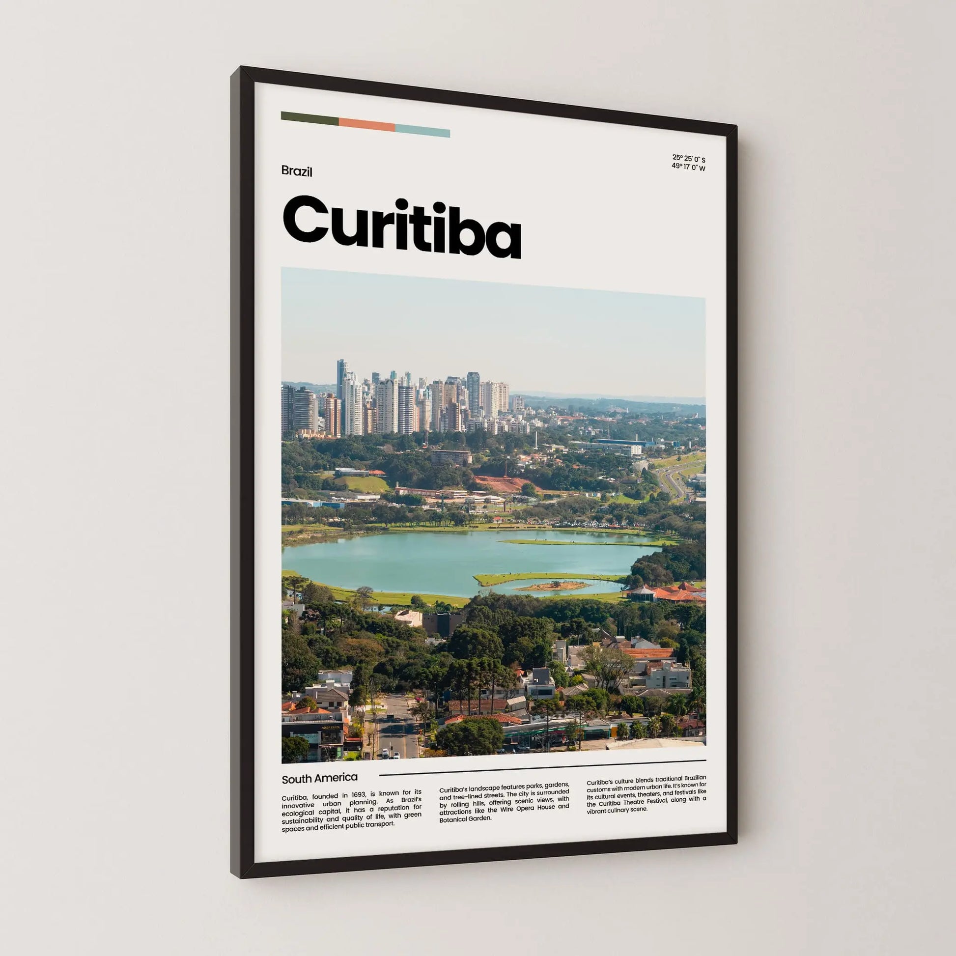 Curitiba Poster – Vintage Wall Art Print