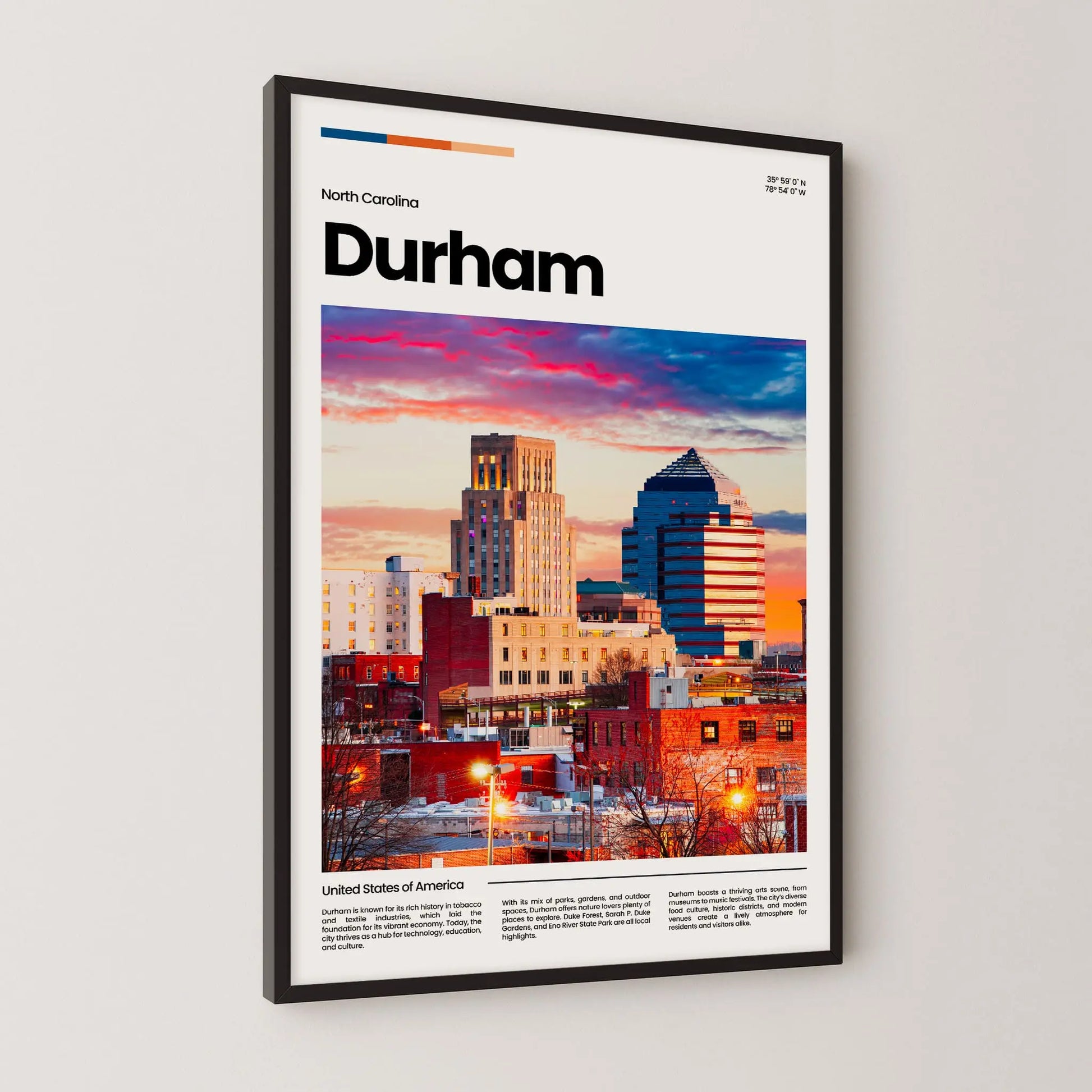 Durham Poster – Vintage Wall Art Print