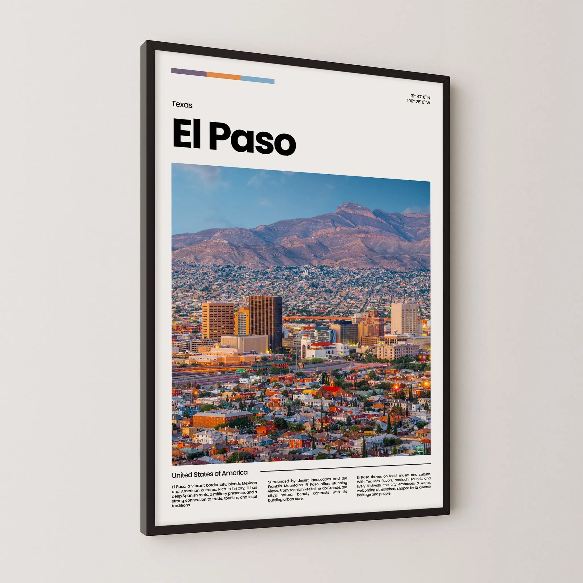 El Paso Poster – Vintage Wall Art Print