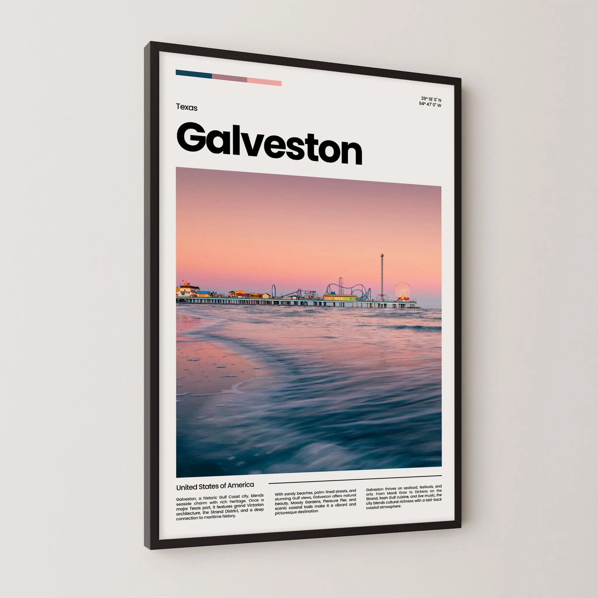 Galveston Poster – Vintage Wall Art Print