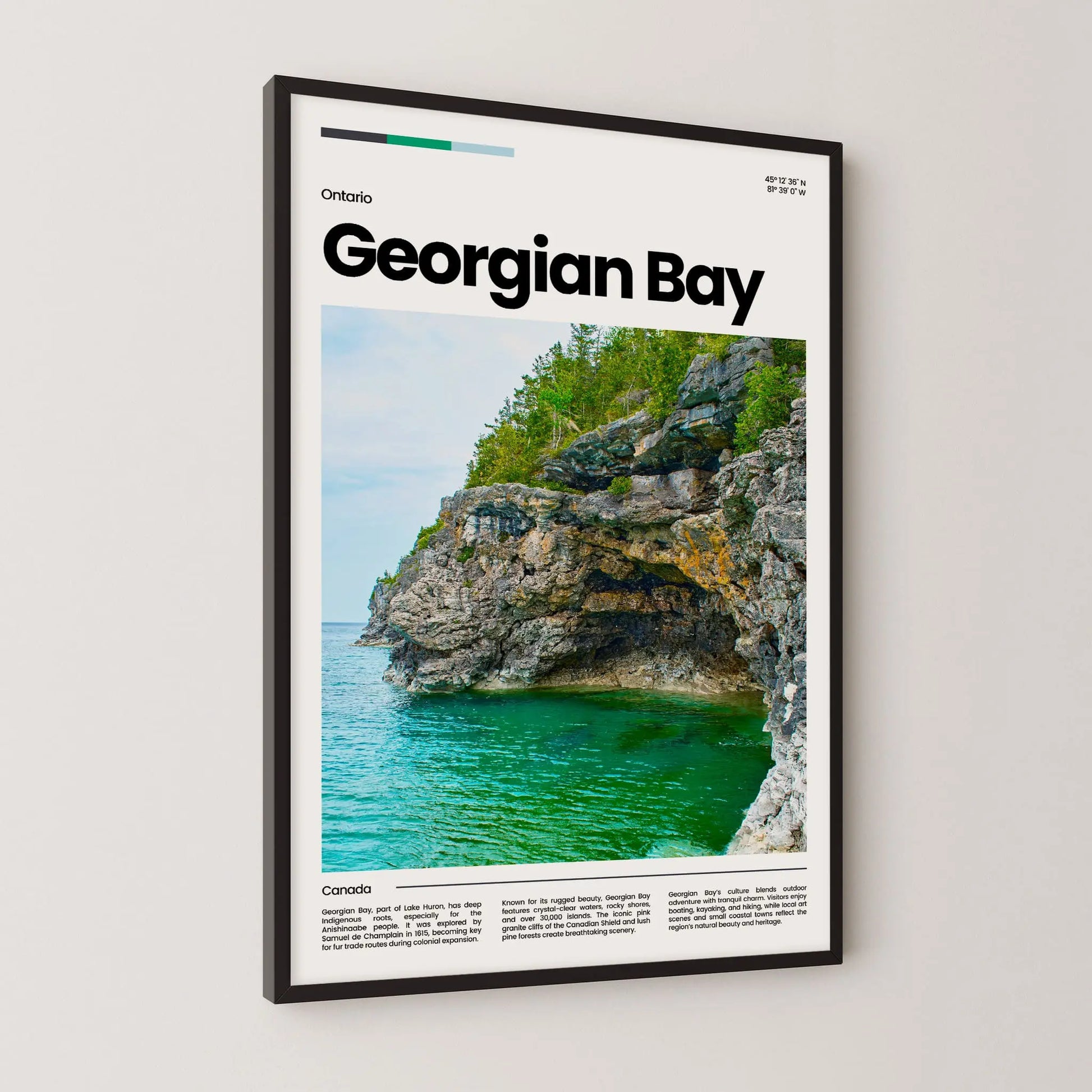 Georgian Bay Poster – Vintage Wall Art Print