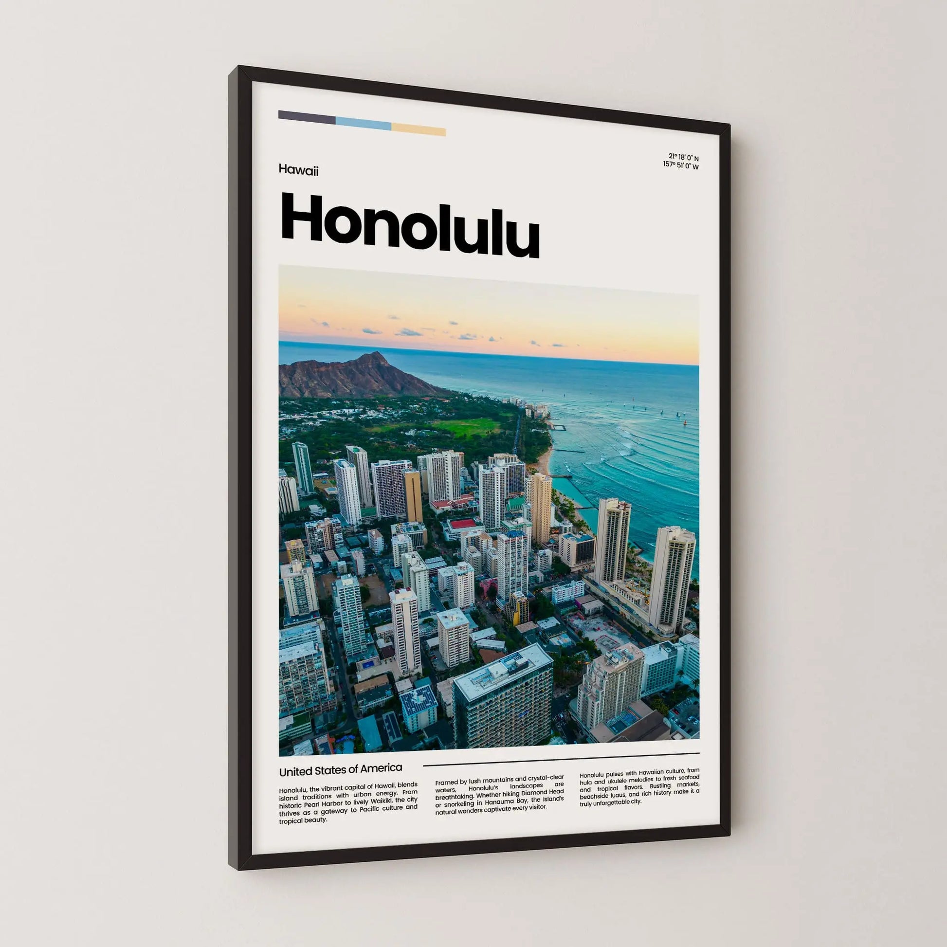 Honolulu Poster – Vintage Wall Art Print