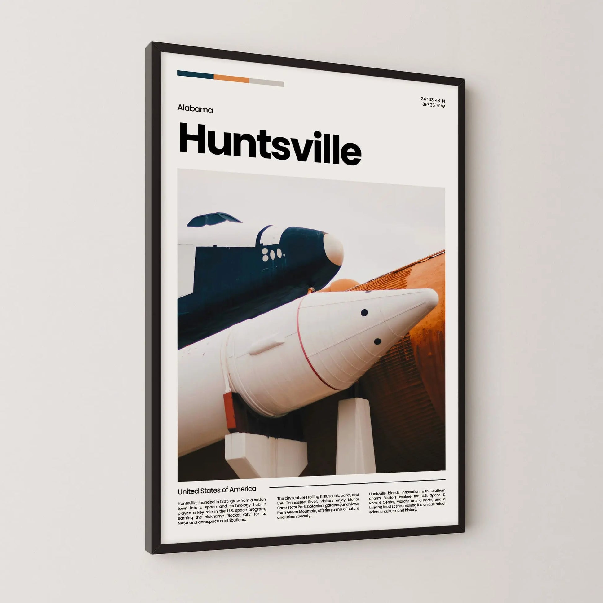 Huntsville Poster – Vintage Wall Art Print