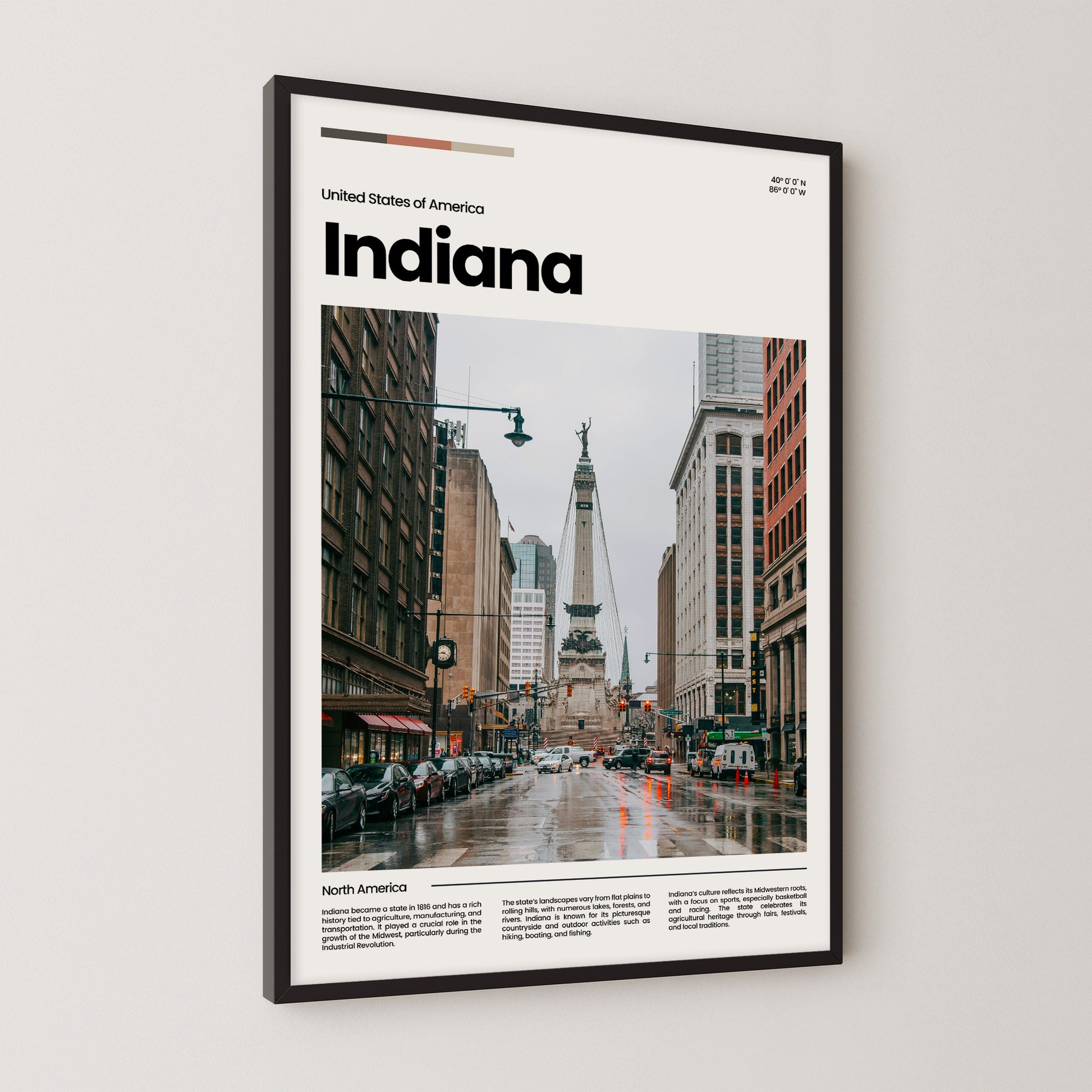 Indiana Poster – Vintage Wall Art Print