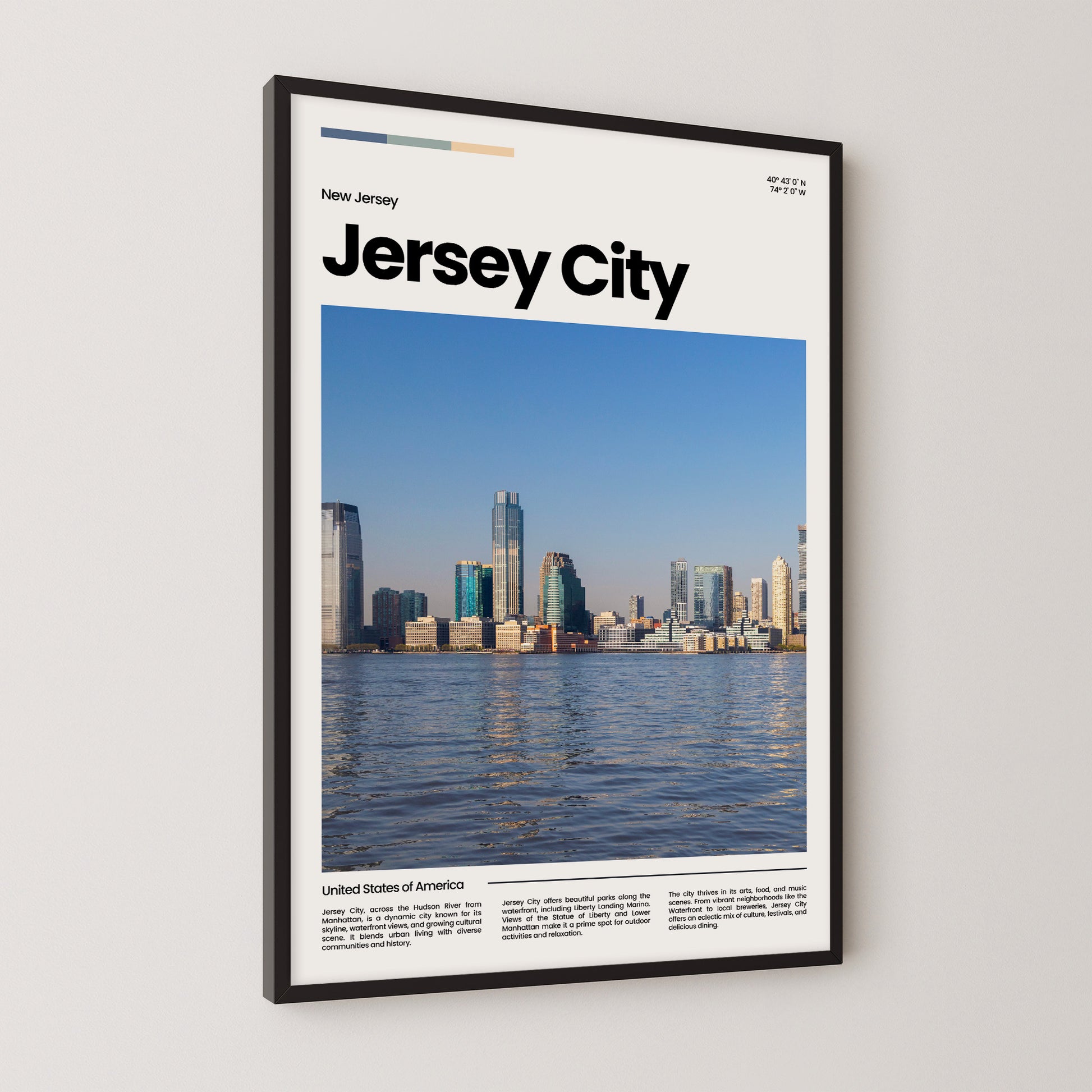 Jersey City Poster – Vintage Wall Art Print