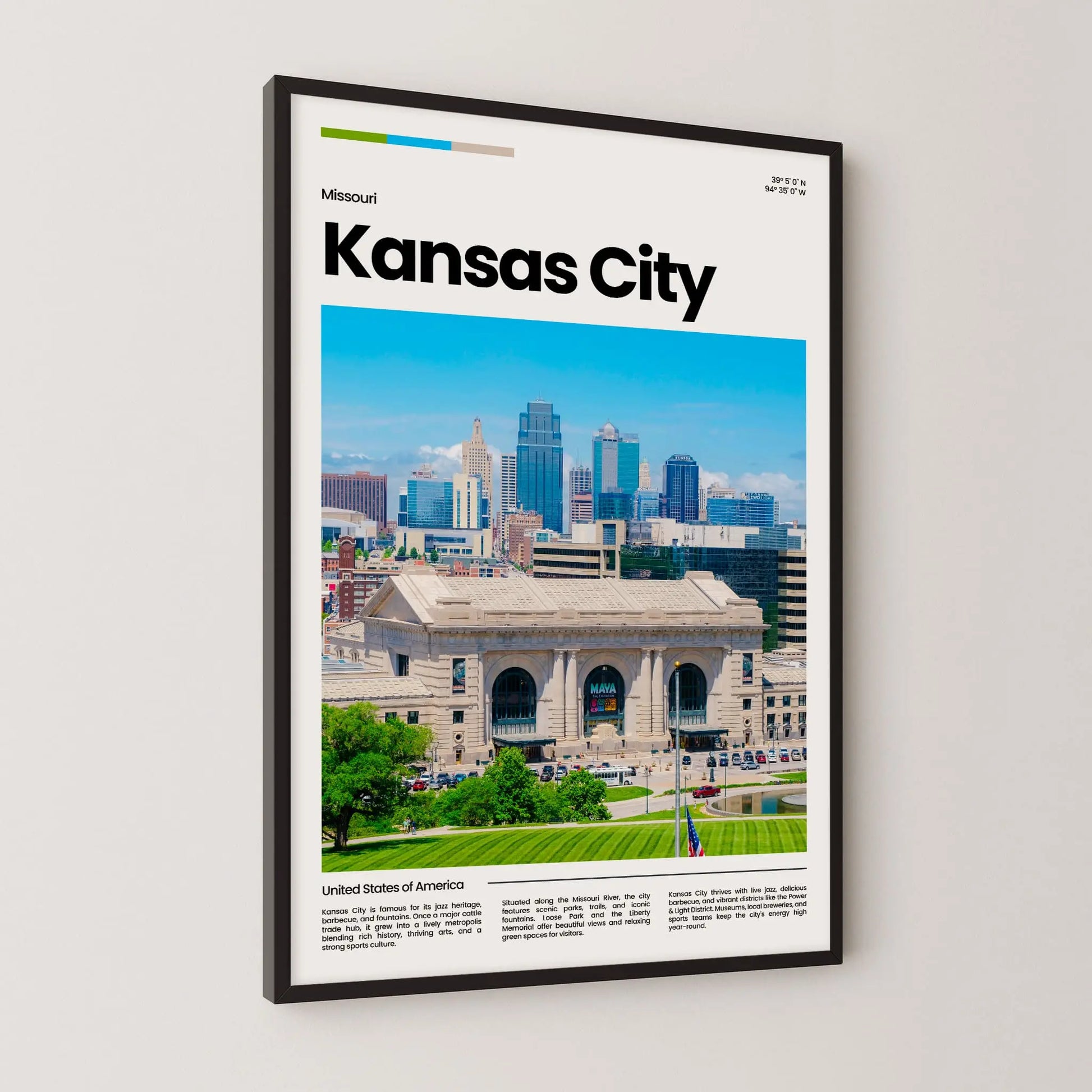 Kansas City Poster – Vintage Wall Art Print
