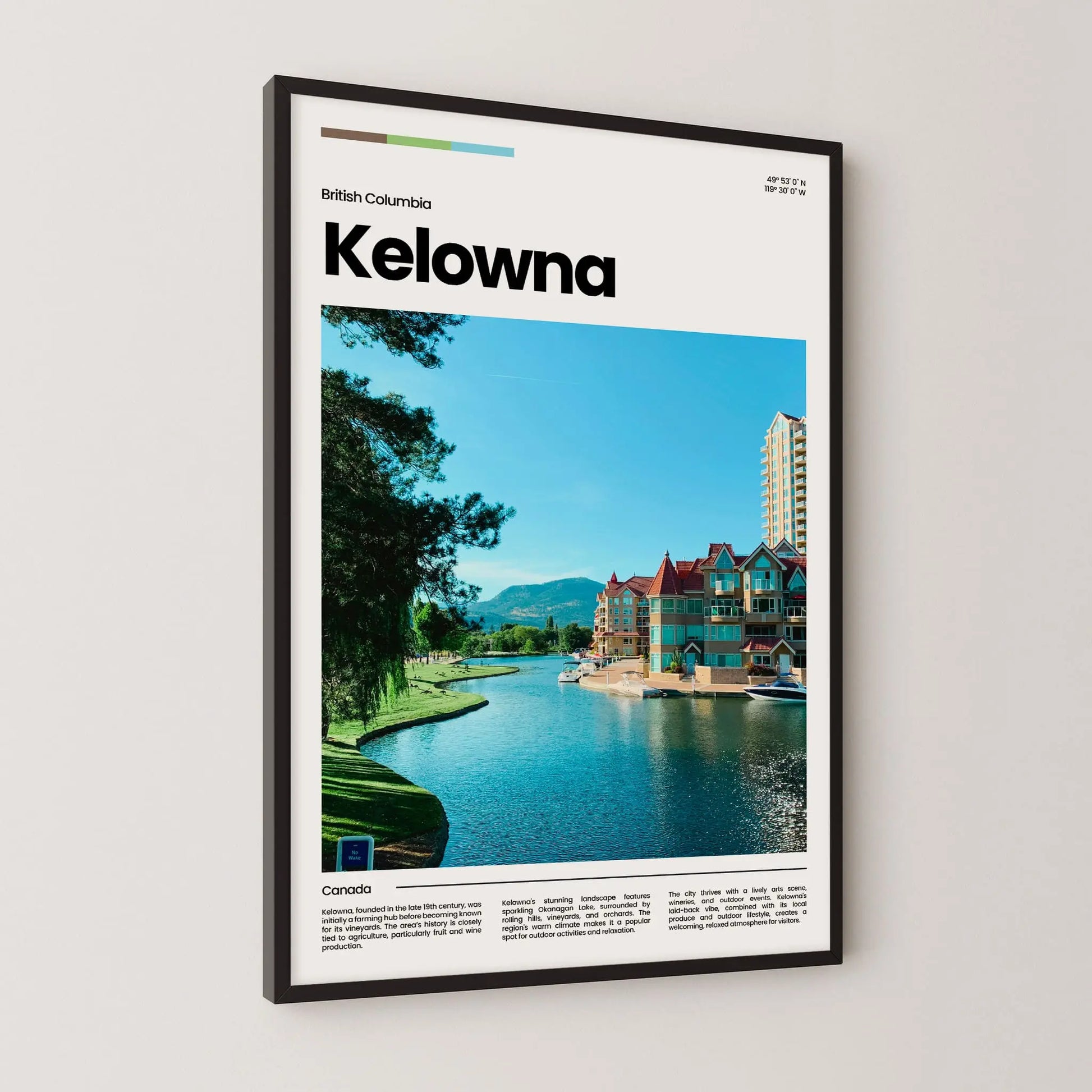 Kelowna Poster – Vintage Wall Art Print