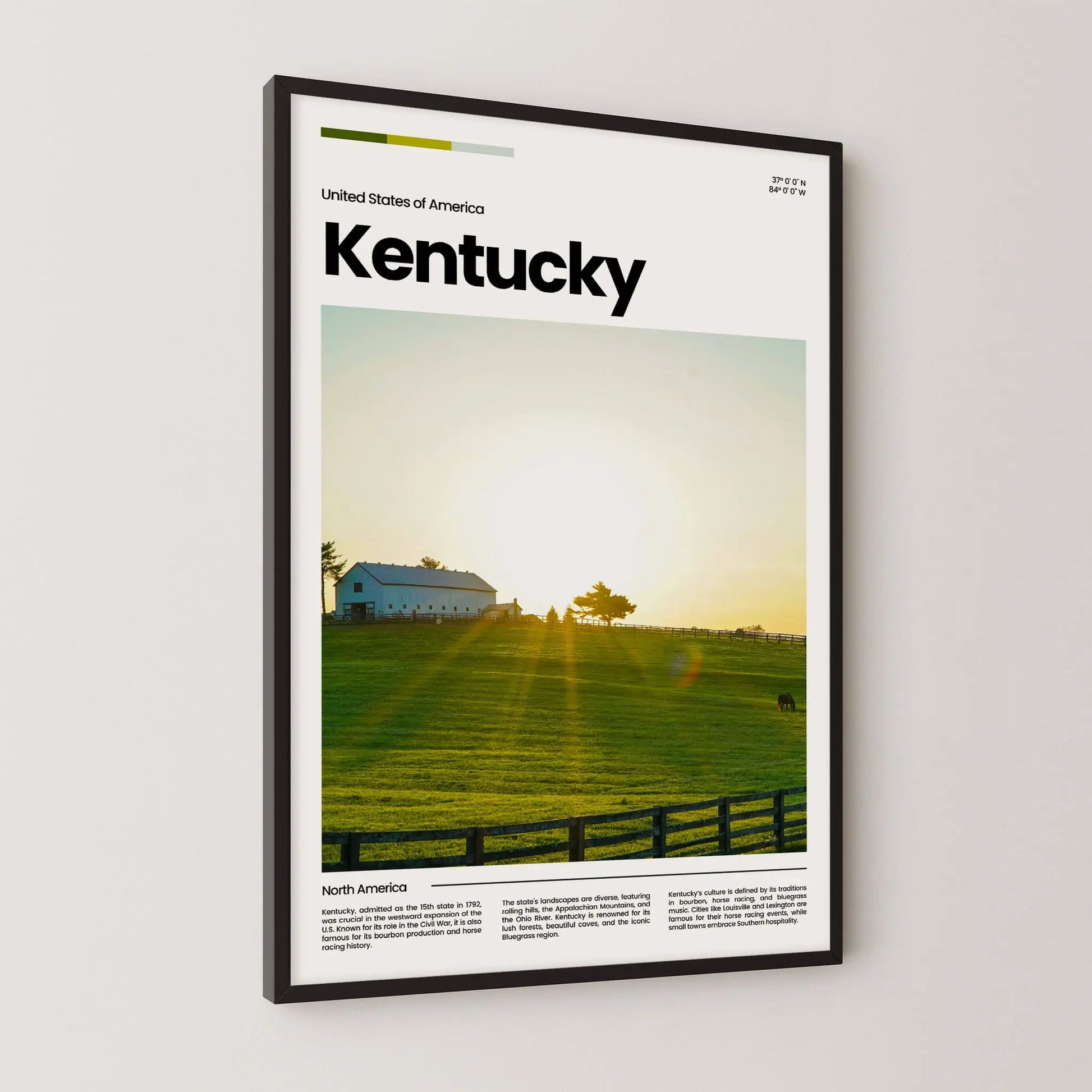 Kentucky Poster – Vintage Wall Art Print