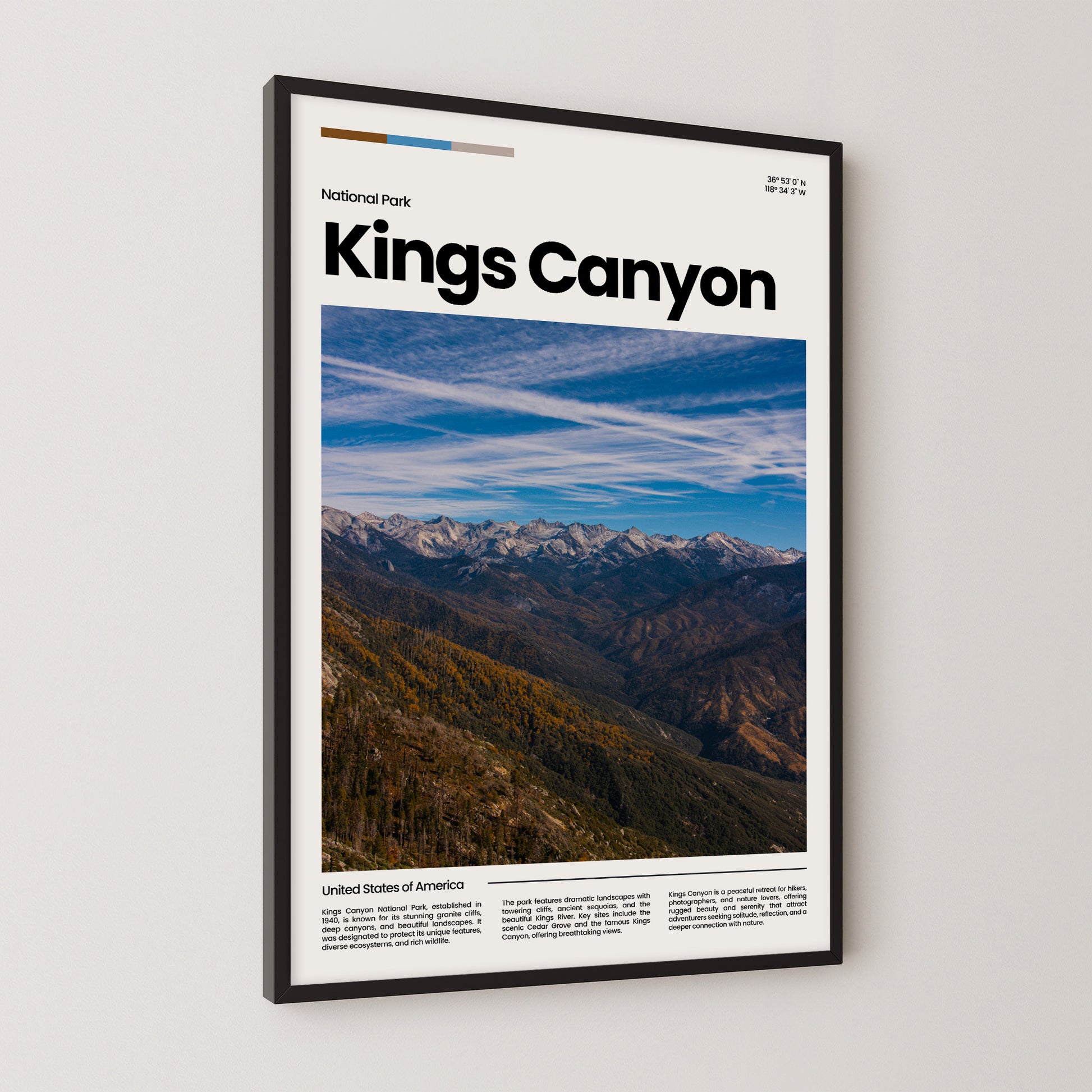 Kings Canyon Poster – Vintage Wall Art Print