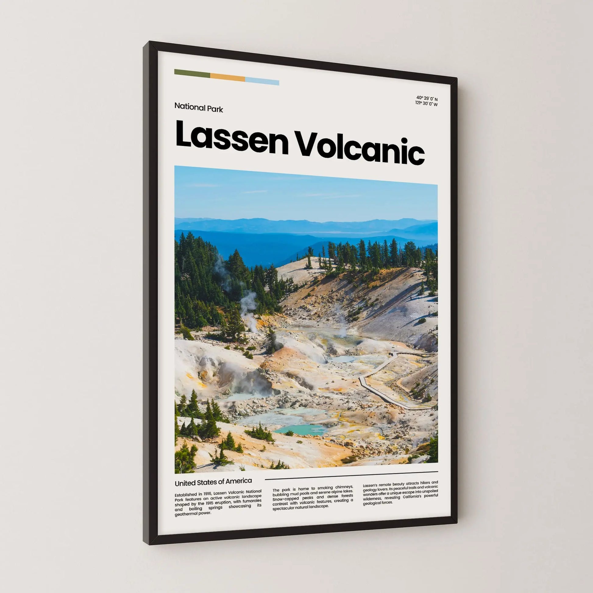 Lassen Volcanic Poster – Vintage Wall Art Print