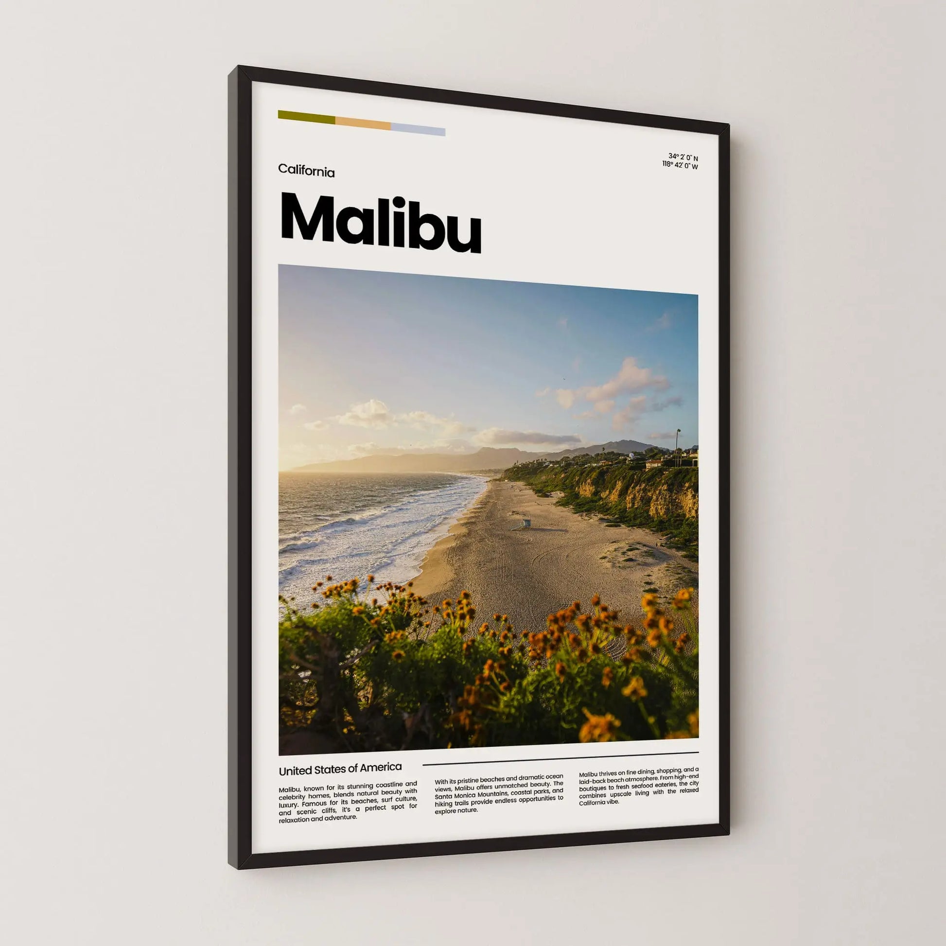 Malibu Poster – Vintage Wall Art Print