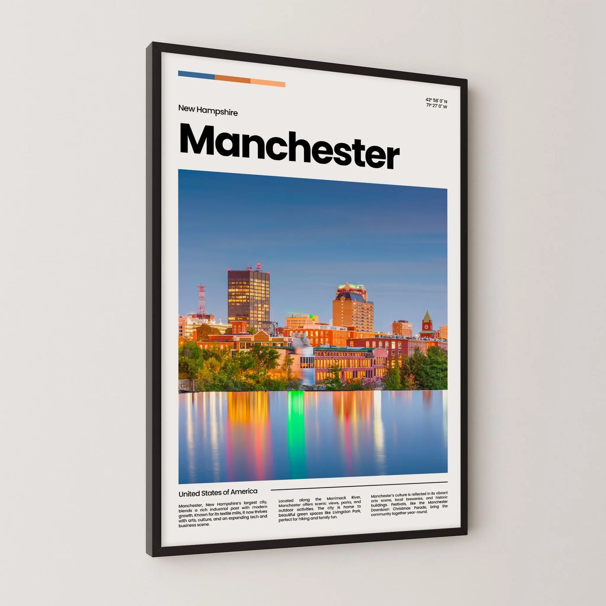 Manchester Poster – Vintage Wall Art Print