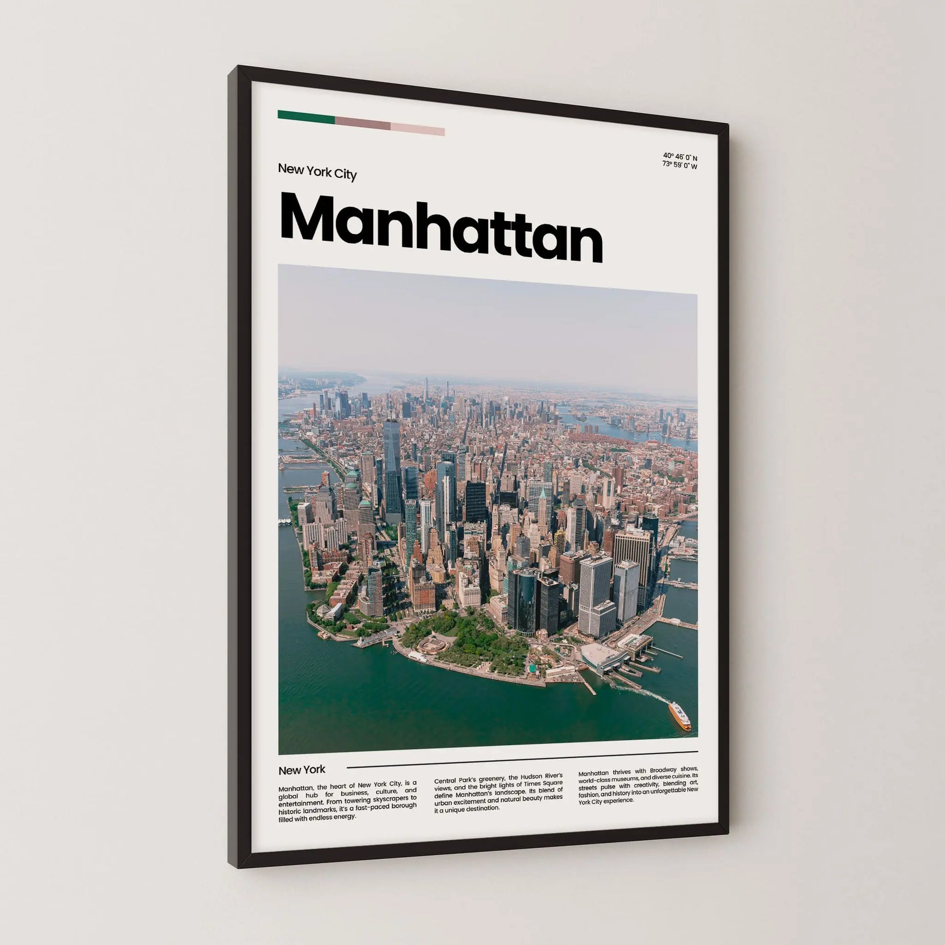 Manhattan Poster – Vintage Wall Art Print