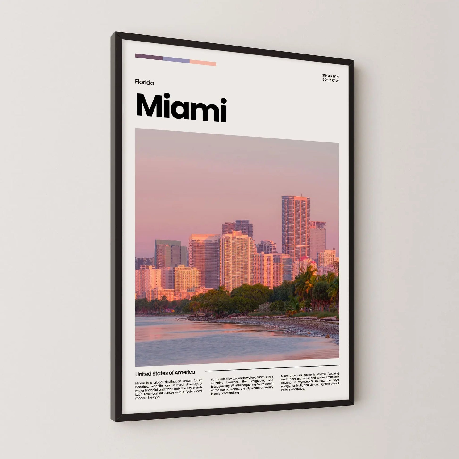 Miami Poster – Vintage Wall Art Print