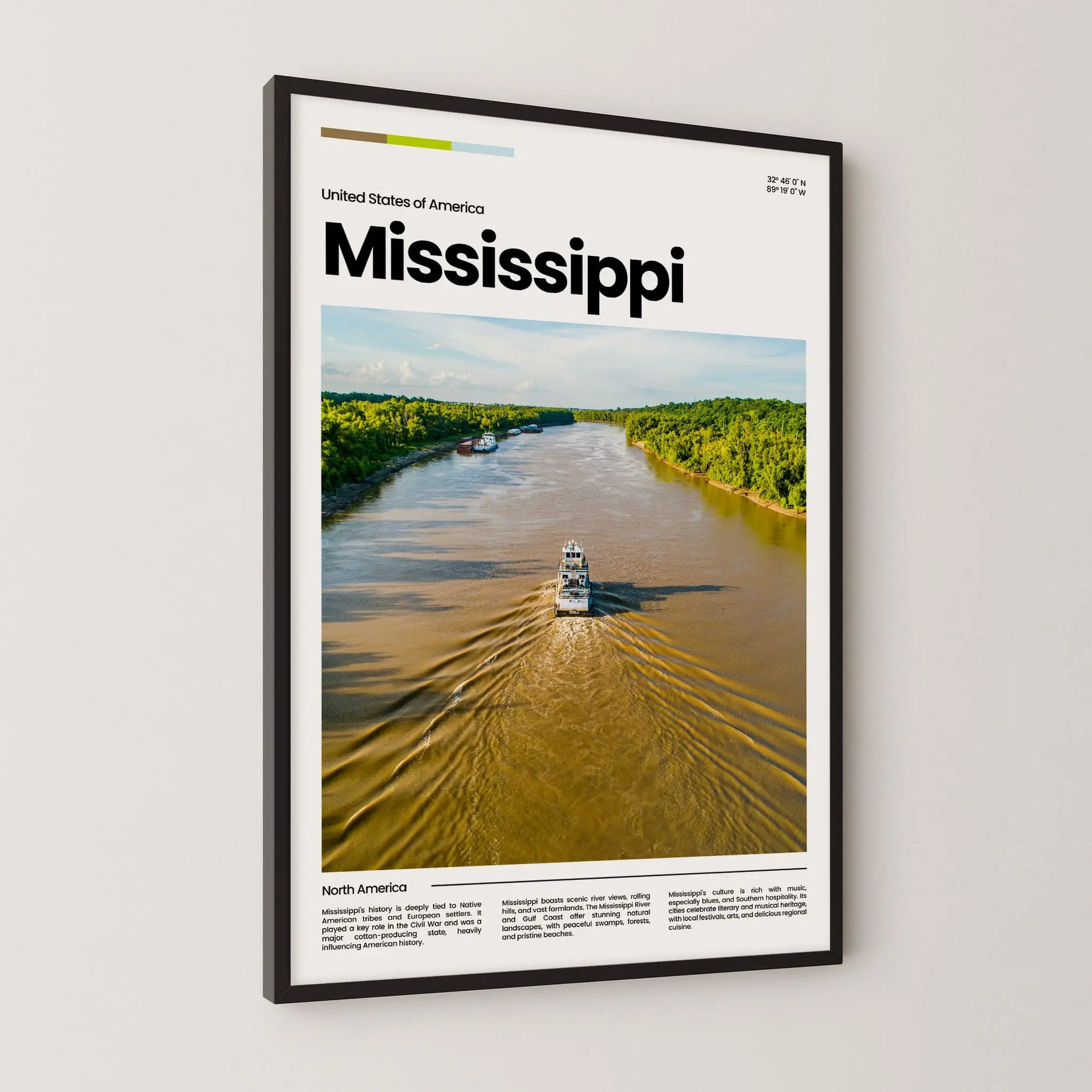Mississippi Poster – Vintage Wall Art Print