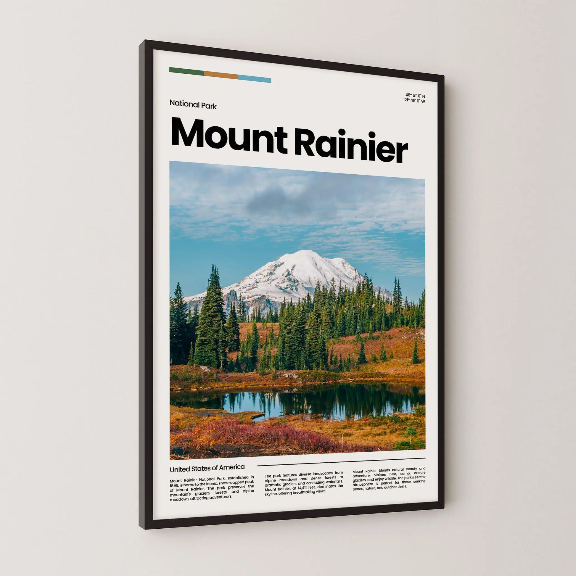 Mount Rainier Poster – Vintage Wall Art Print