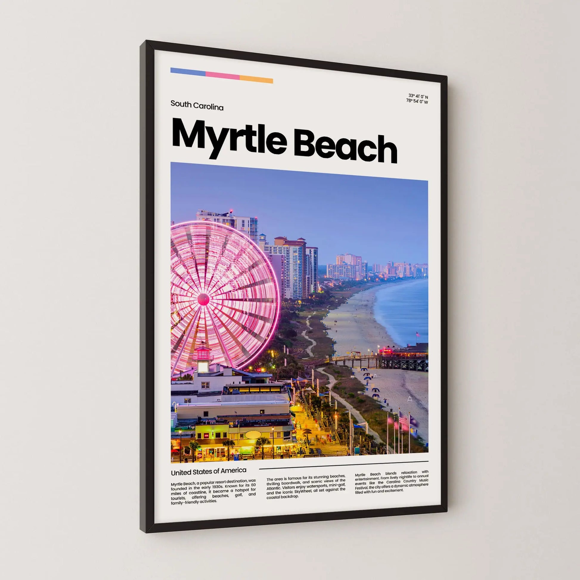 Myrtle Beach Poster – Vintage Wall Art Print