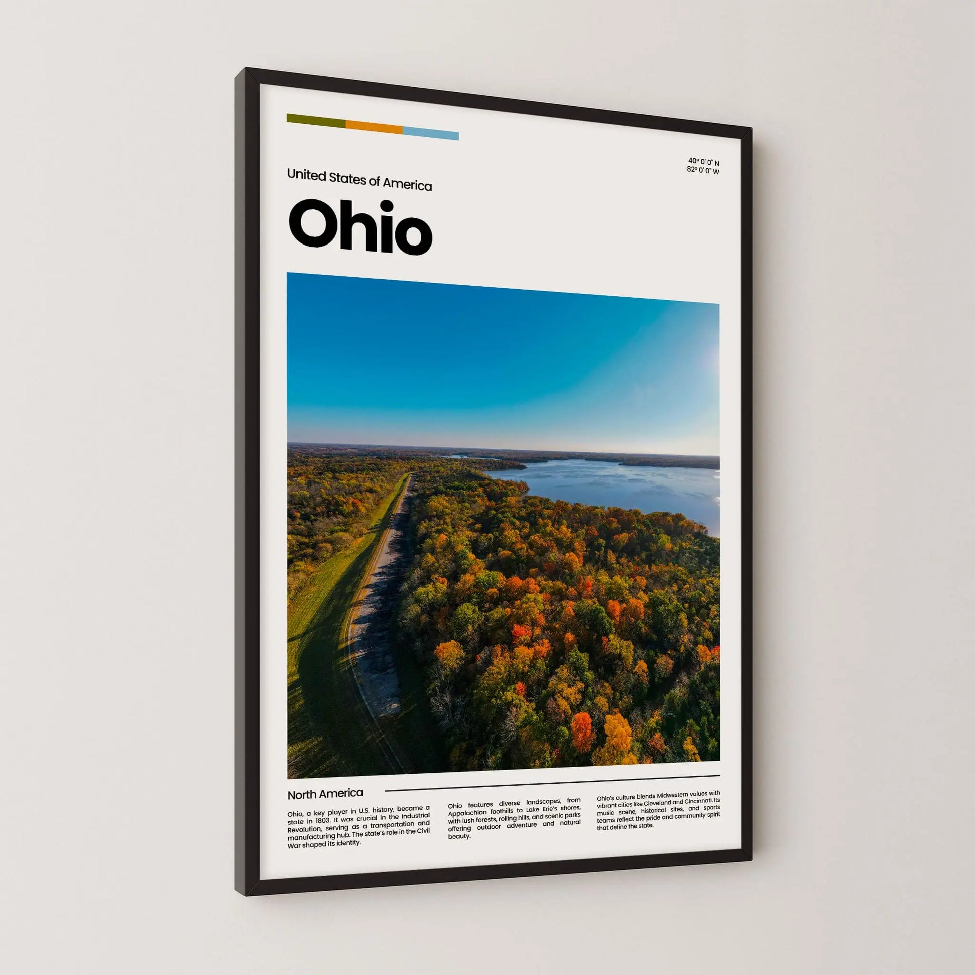 Ohio Poster – Vintage Wall Art Print