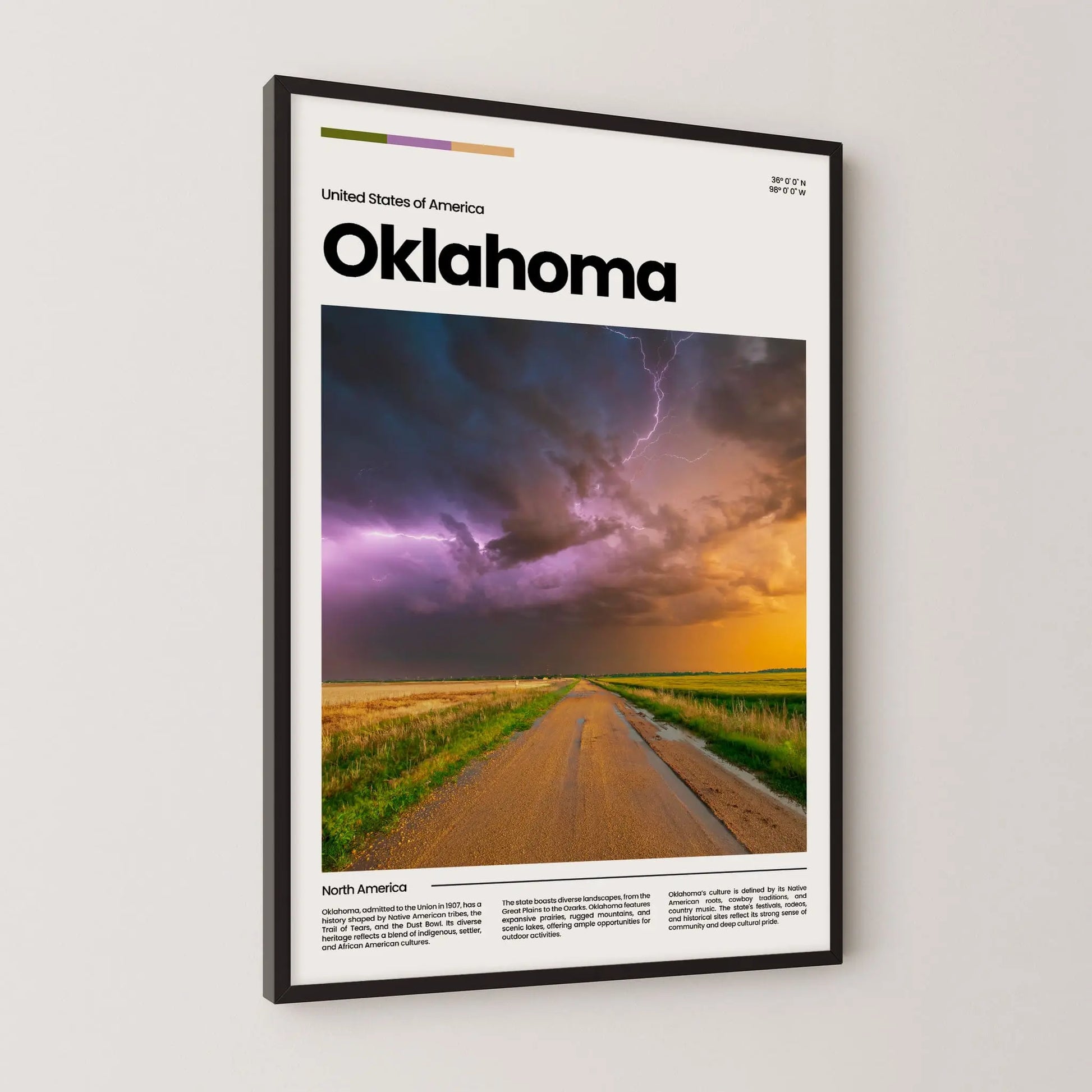 Oklahoma Poster – Vintage Wall Art Print