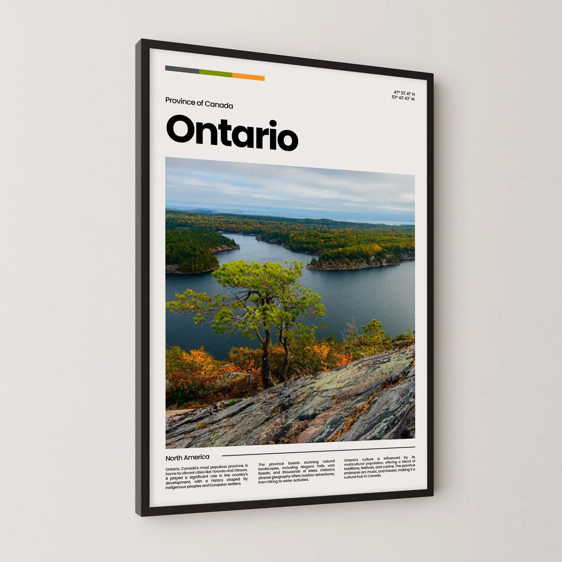 Ontario Poster – Vintage Wall Art Print