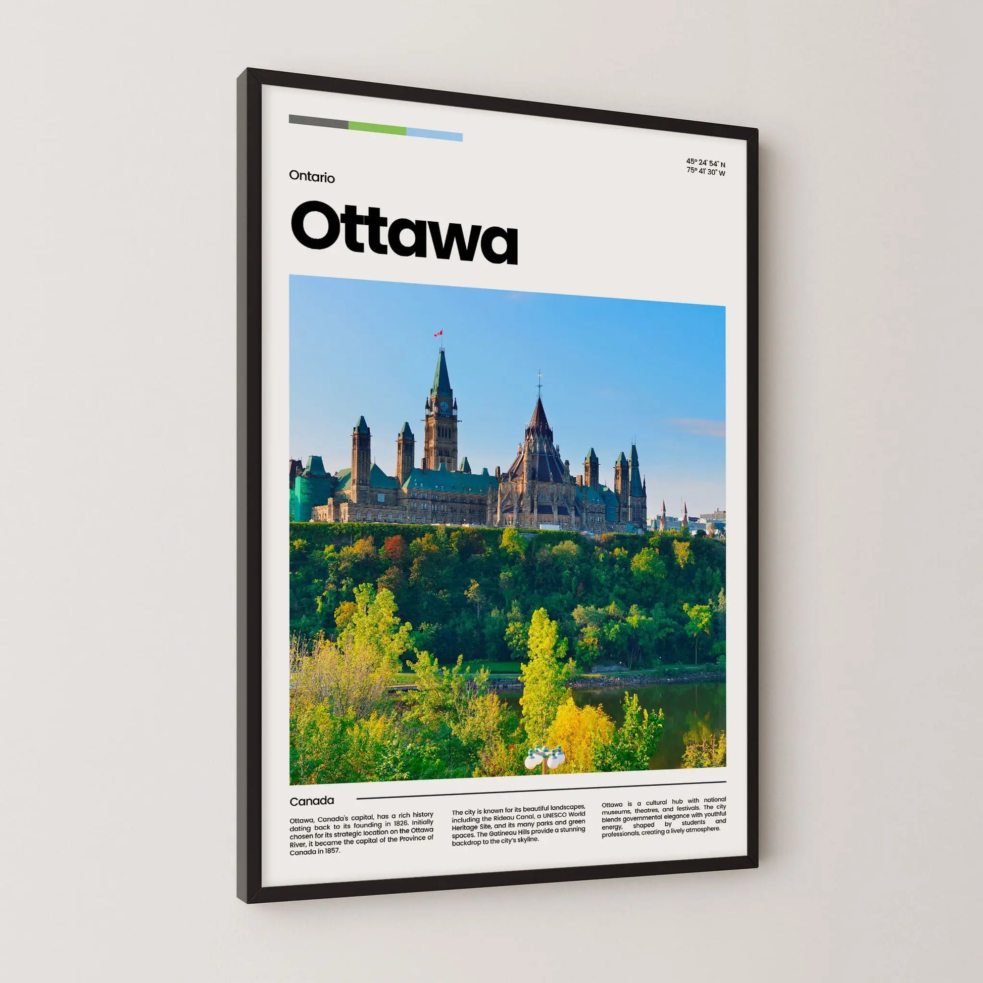 Ottawa Poster – Vintage Wall Art Print