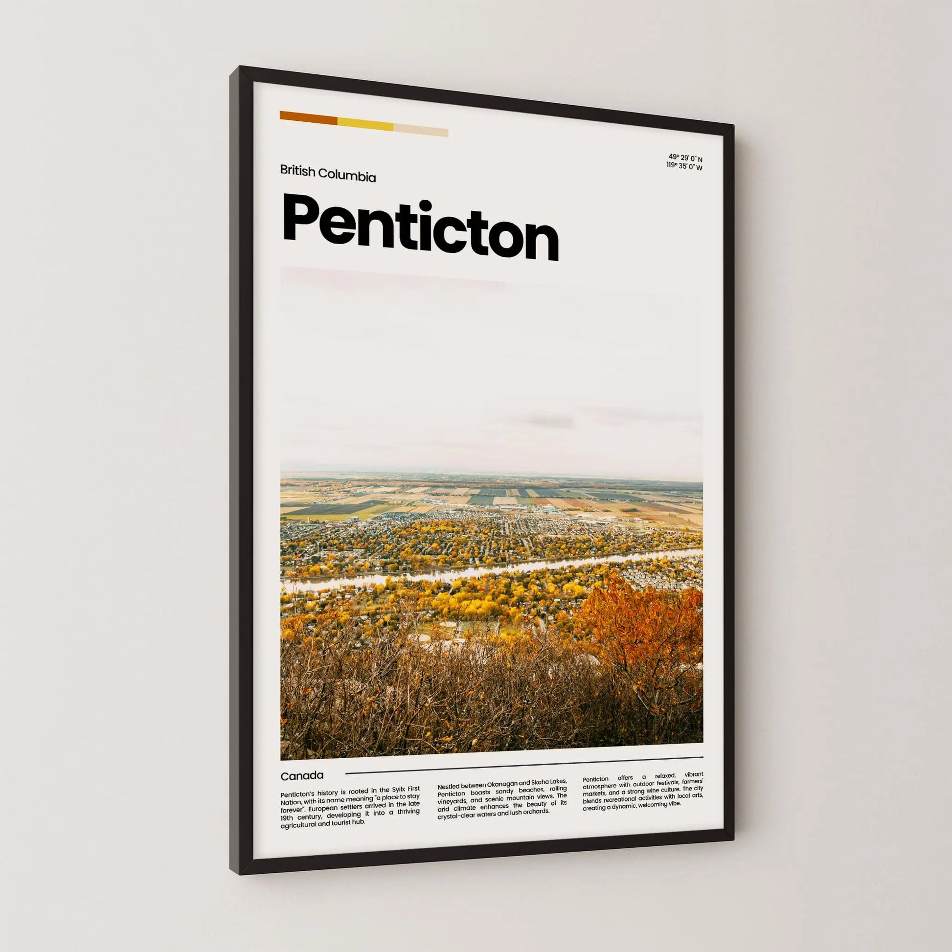 Penticton Poster – Vintage Wall Art Print