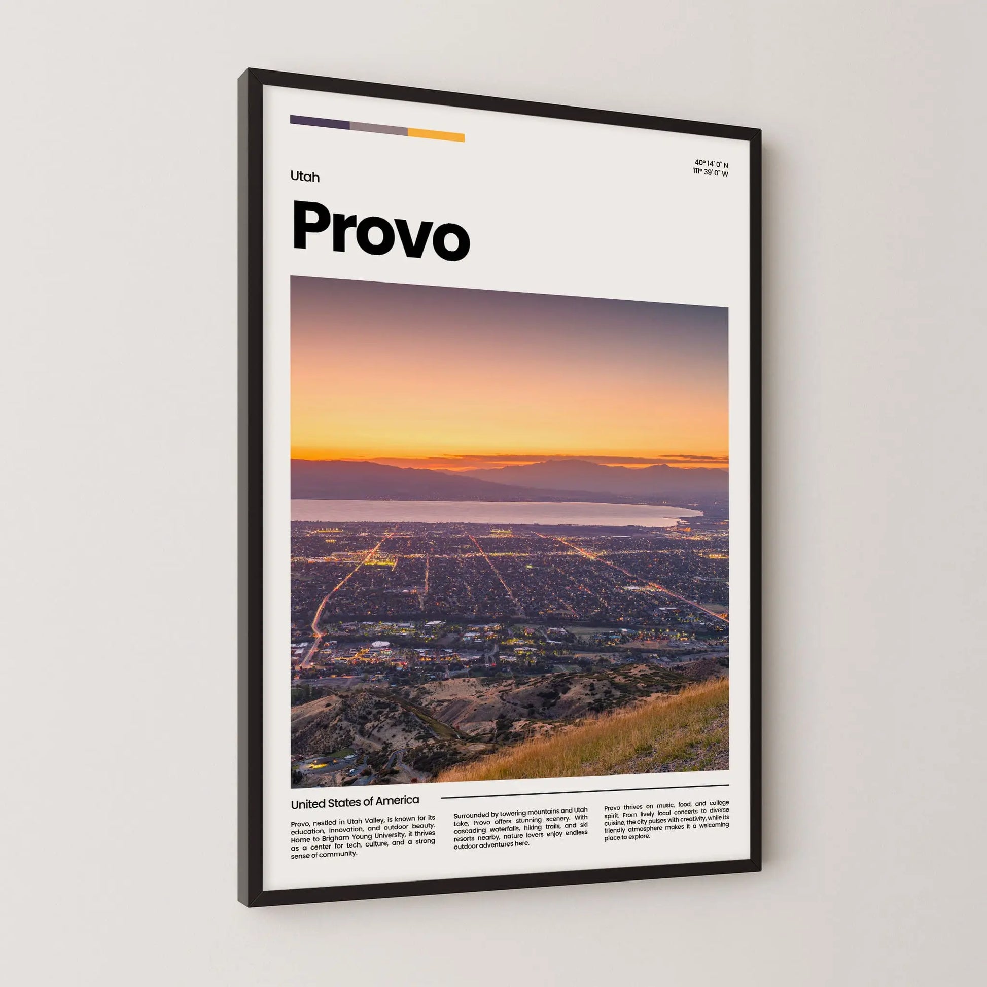 Provo Poster – Vintage Wall Art Print